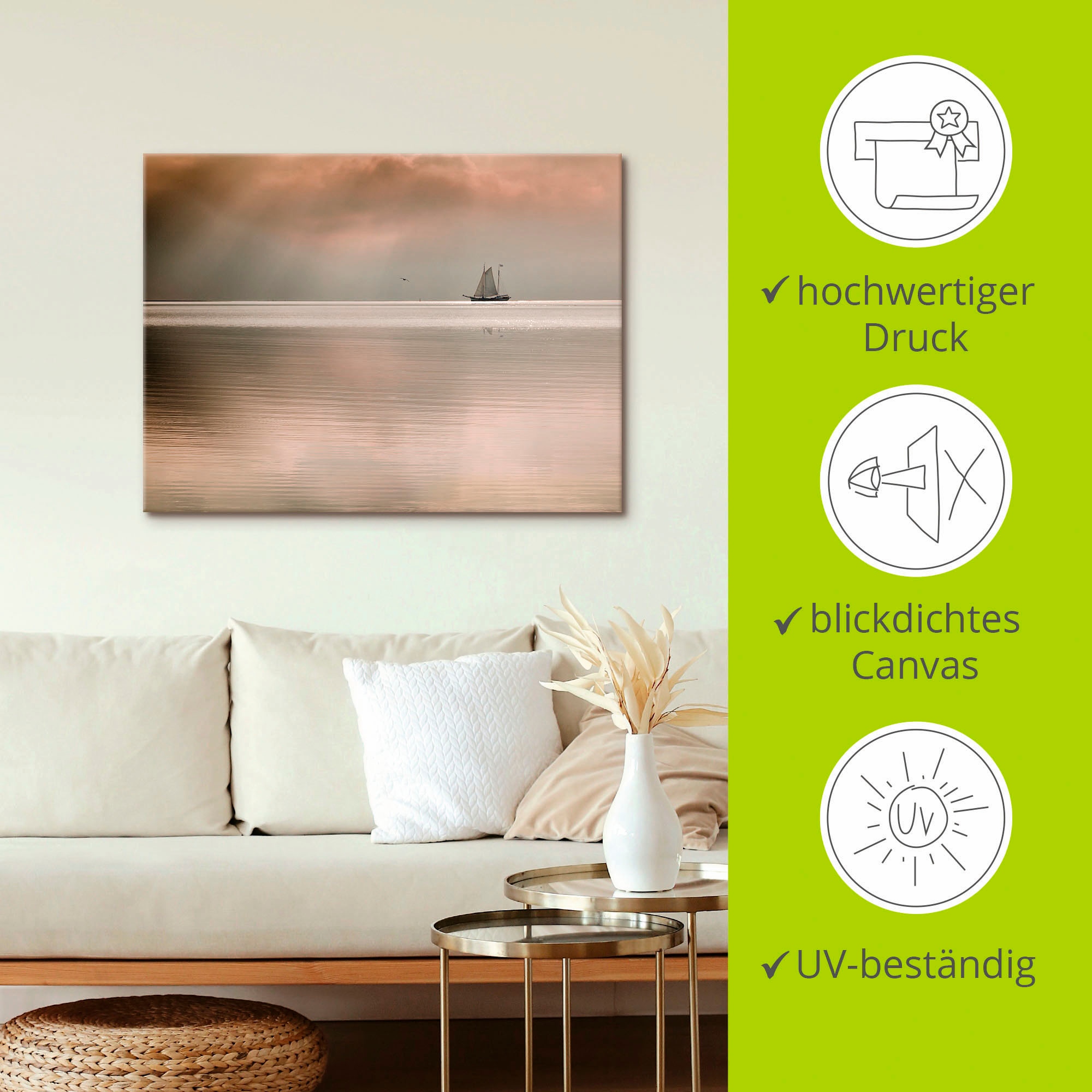 Artland Leinwandbild »Augenblicke der Ruhe...« Gewässer 1 Stk. tlg. auf Holzrahmen gespannt