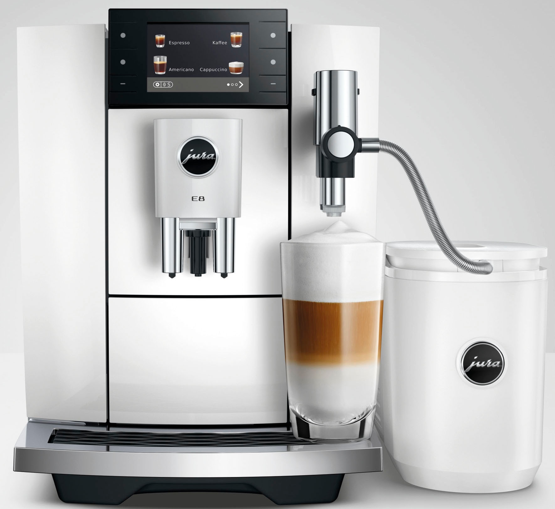 JURA Kaffeevollautomat »15747 E8 (ED), Piano White« 27 Spezialitäten, WiFi, Hot & Light Brew, Sweet