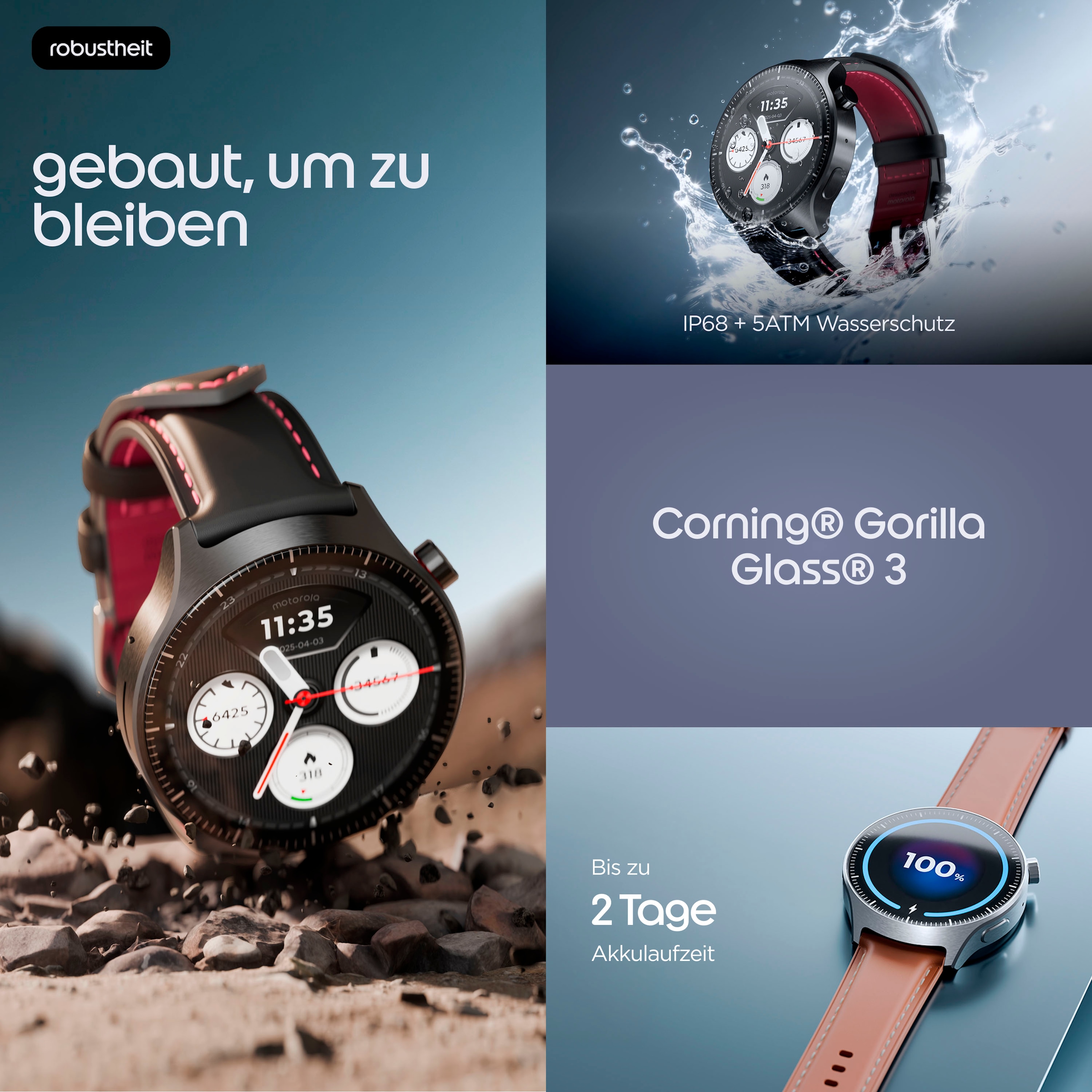 Motorola Smartwatch »moto watch ultra« Wear OS 6