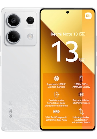 Smartphone »Redmi Note 13 5G 256Gb«, Arctic White, 16,94 cm/6,67 Zoll, 256 GB...