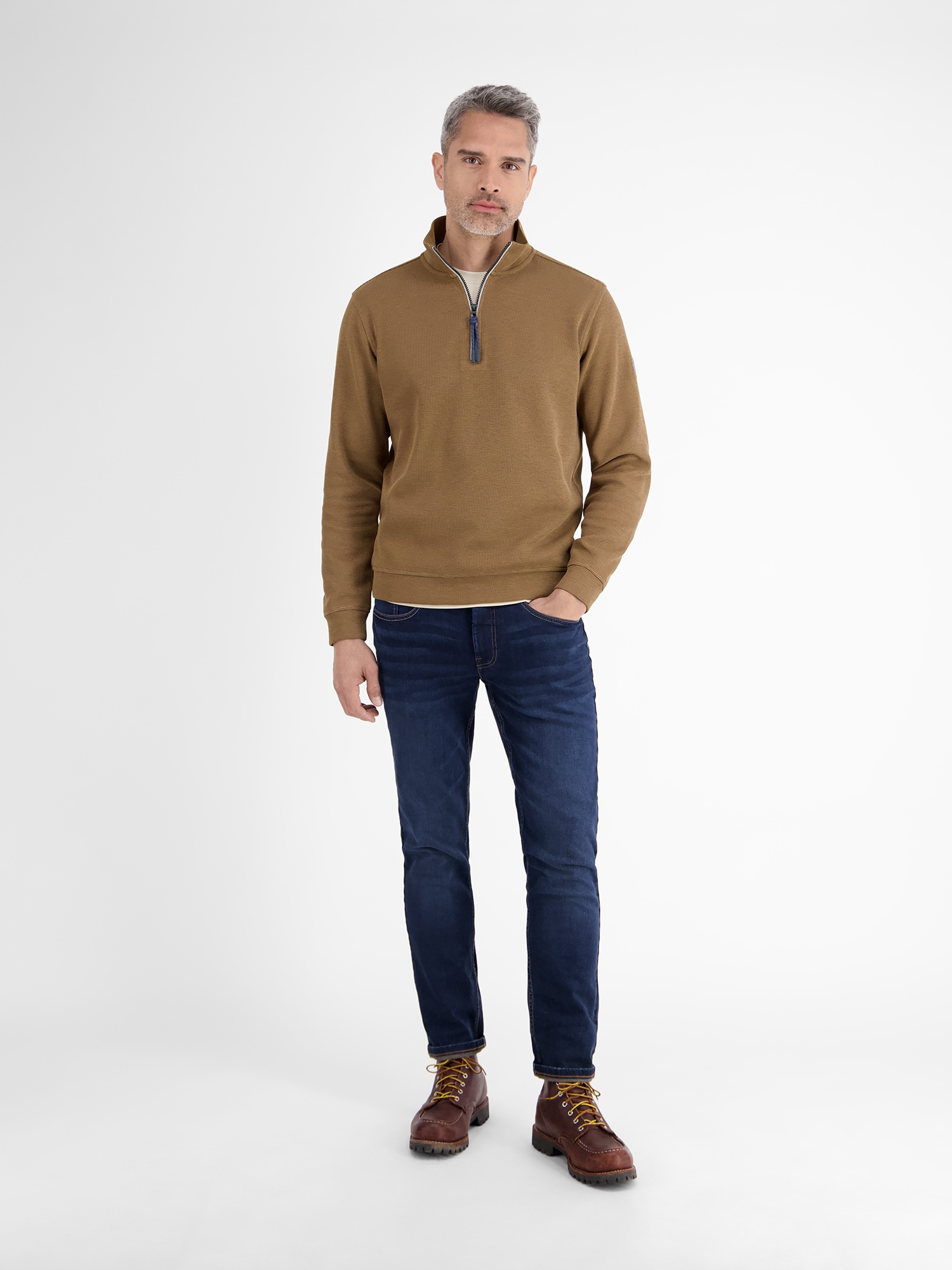 LERROS Sweatshirt »LERROS Unifarbener Sweattroyer für Herren«