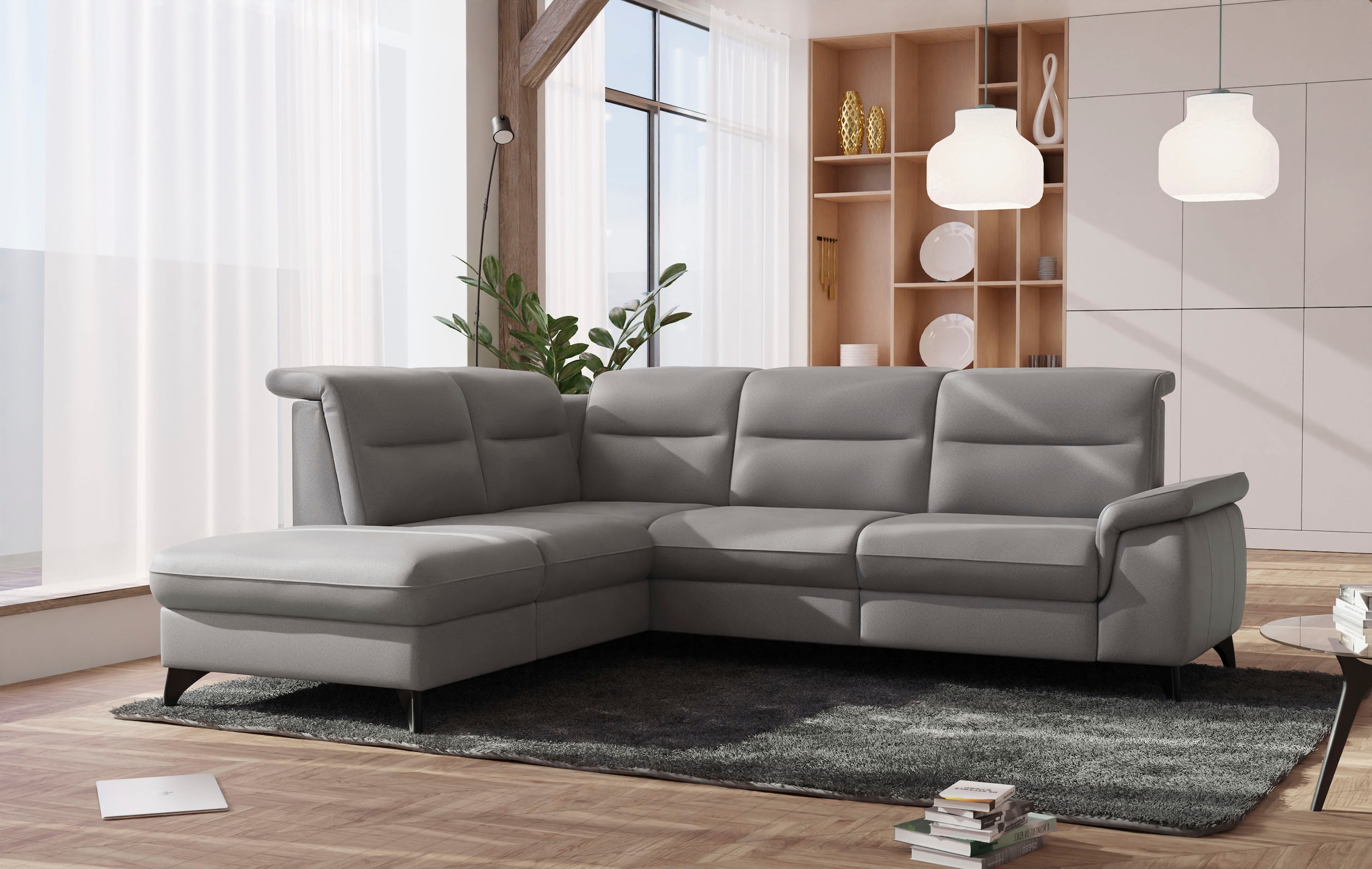 sit&more Ecksofa »Astoria L-Form« wahlweise mit motorischer Relaxfunktion