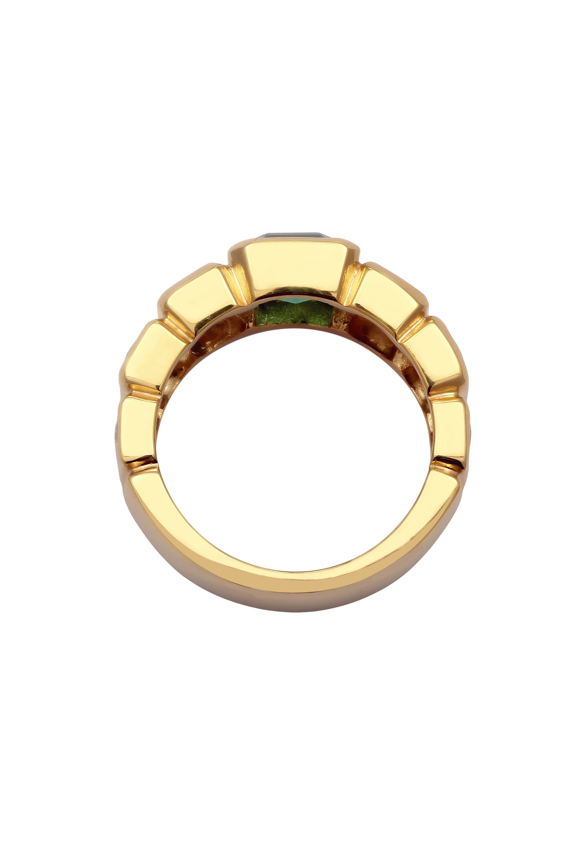 Elli Premium Silberring »Ring Rechteck Quarz Grün 925 Sterling Silber«