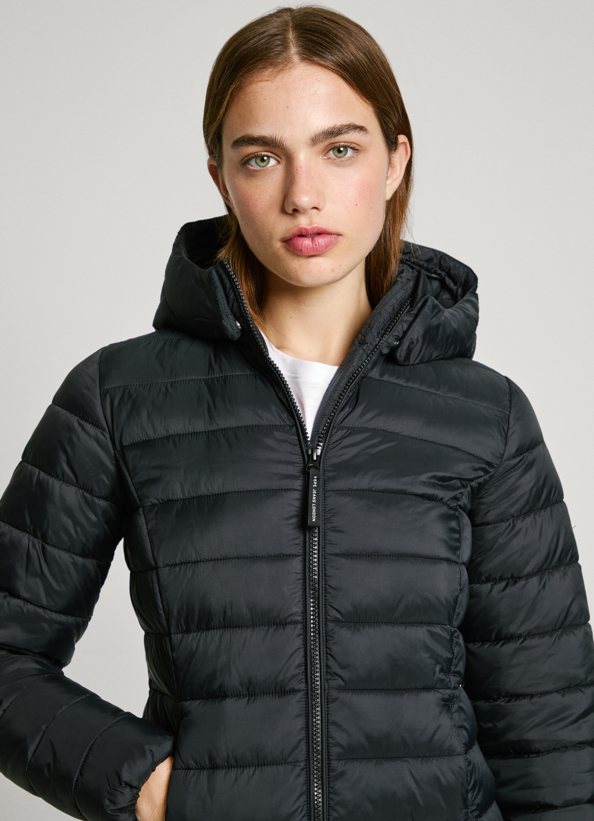 Pepe Jeans Outdoorjacke »AMMY LONG«, mit Kapuze, mit abnehmbarer Kapuze