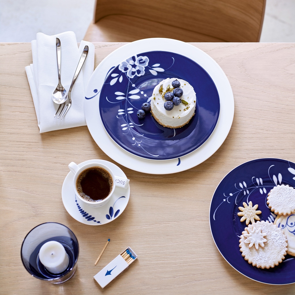 Villeroy & Boch Frühstücksteller »Frühstücksteller Vieux Luxembourg Brindille ø 21,6 cm 6er Set blau«