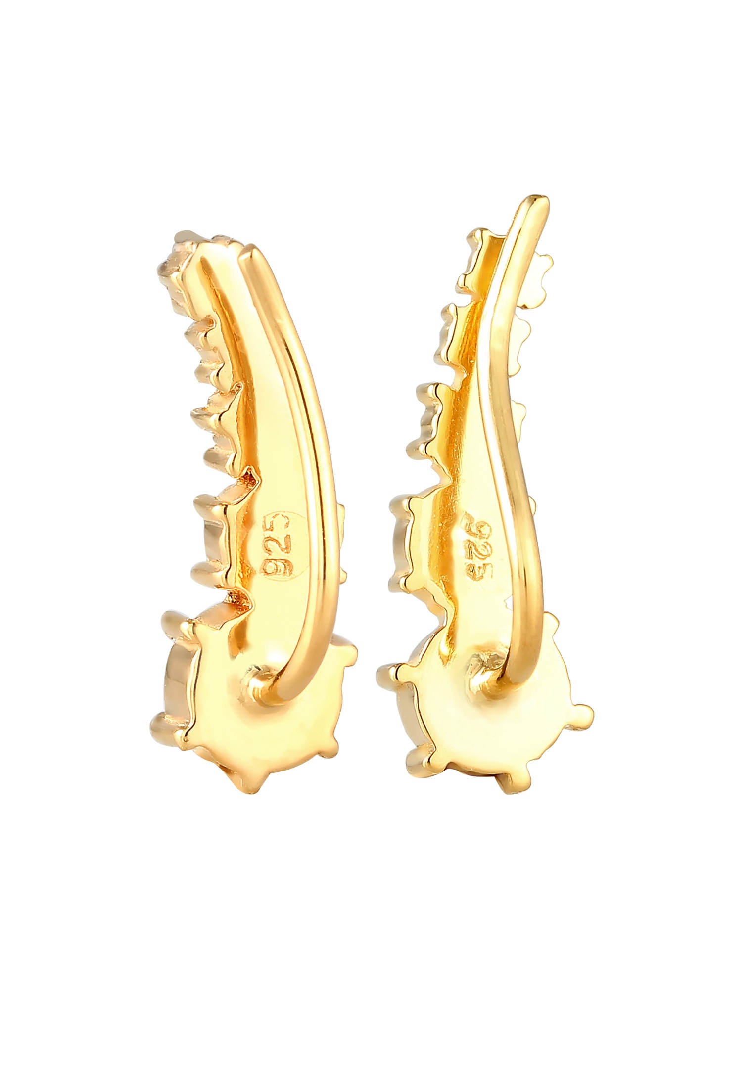 Elli Paar Ohrstecker »Ohrringe Earcuff Klassik Kristalle 925 Silber«