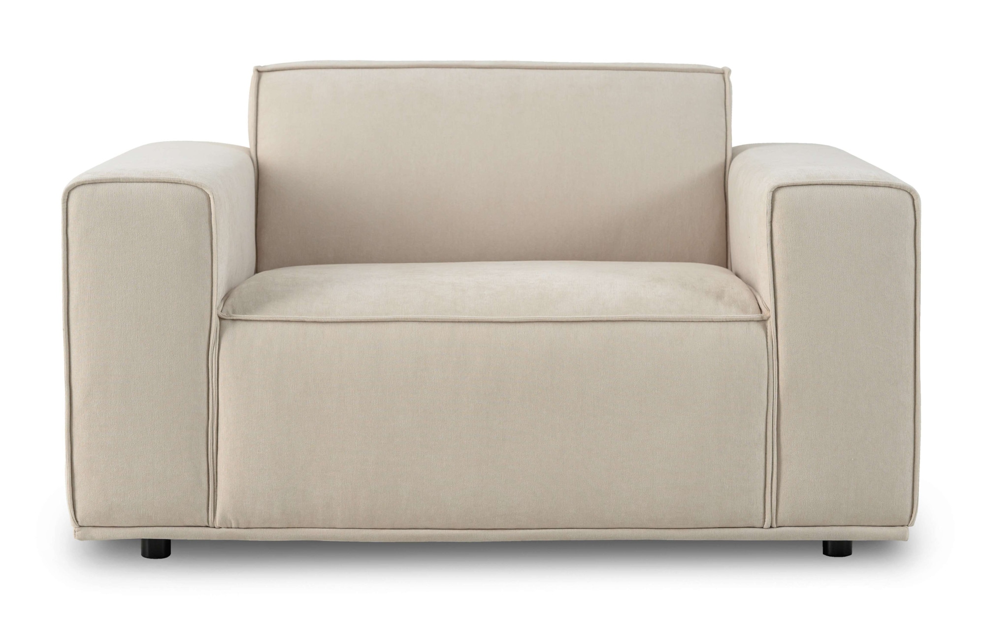Home affaire Loveseat »Avelin, 1.5 Sitzer, 140 cm, Chenille, Struktur-Boucle«, mit Wellenunterfederung, Kedernaht, bodentief, Skandi-Design