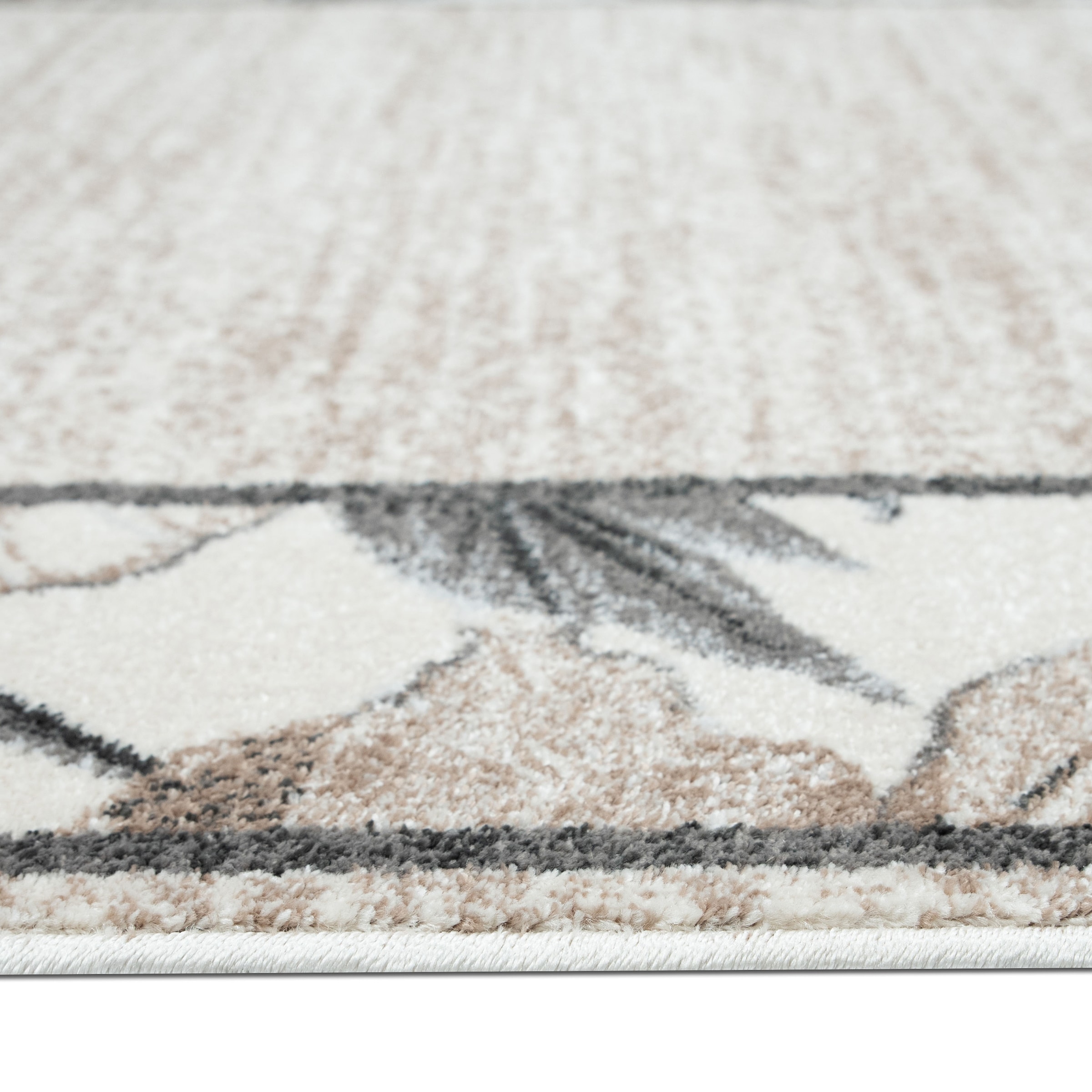 OTTO home Teppich »Florent mit Rahmen, Blumen Design« rechteckig 9 mm Höhe Floral, detailreiche Blüten, meliert, elegant, Wohnzimmer