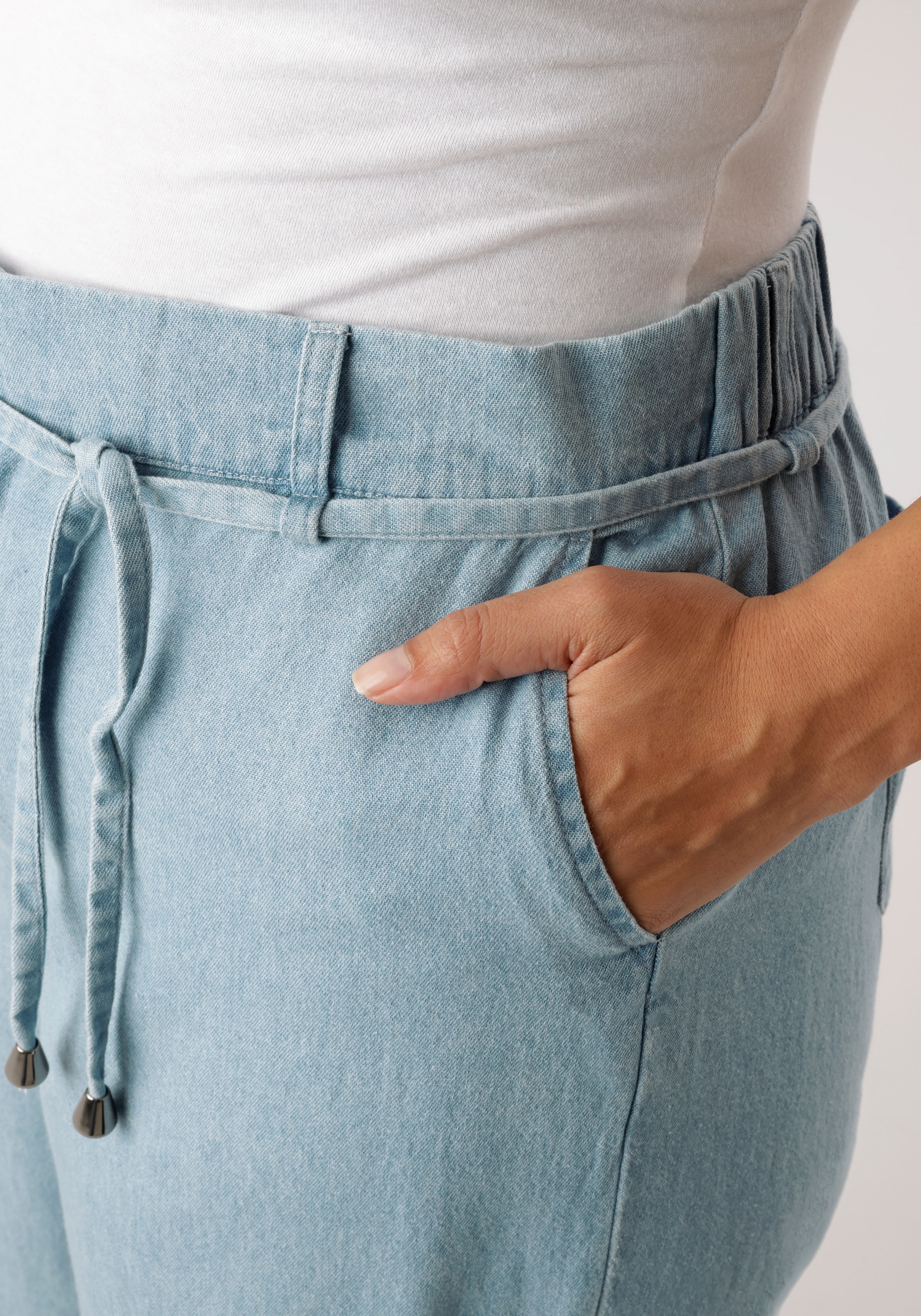 Aniston PLUS Weite Jeans mit elastischen Bund - NEUE KOLLEKTION