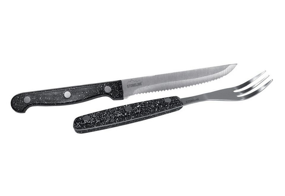 STONELINE Steakbesteck, (Set, 12 tlg.), mit echten Steinpartikeln