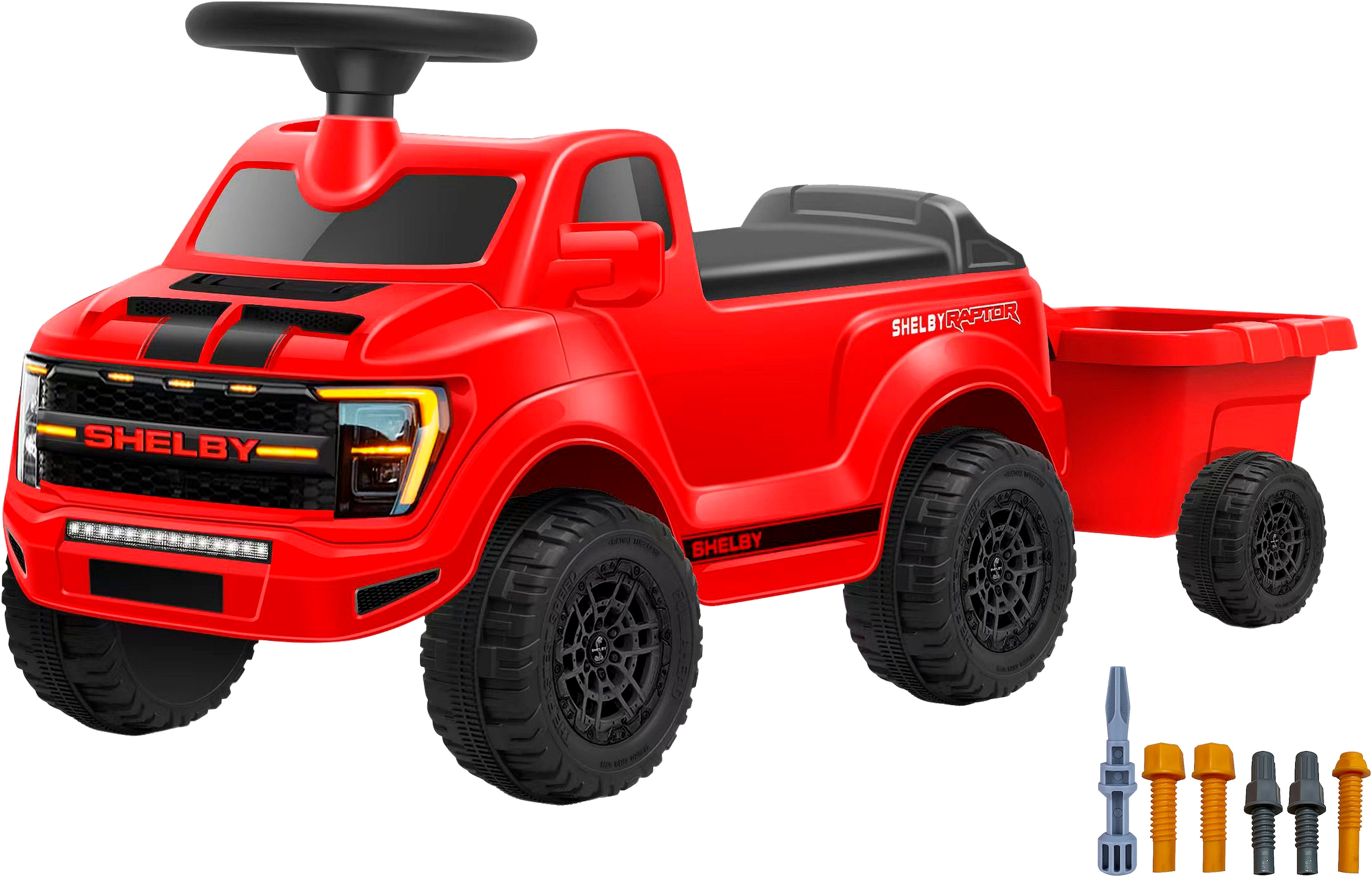 Jamara Rutscherauto »Shelby Ford F-150 Raptor mit Anhänger« mit Soundeffekten