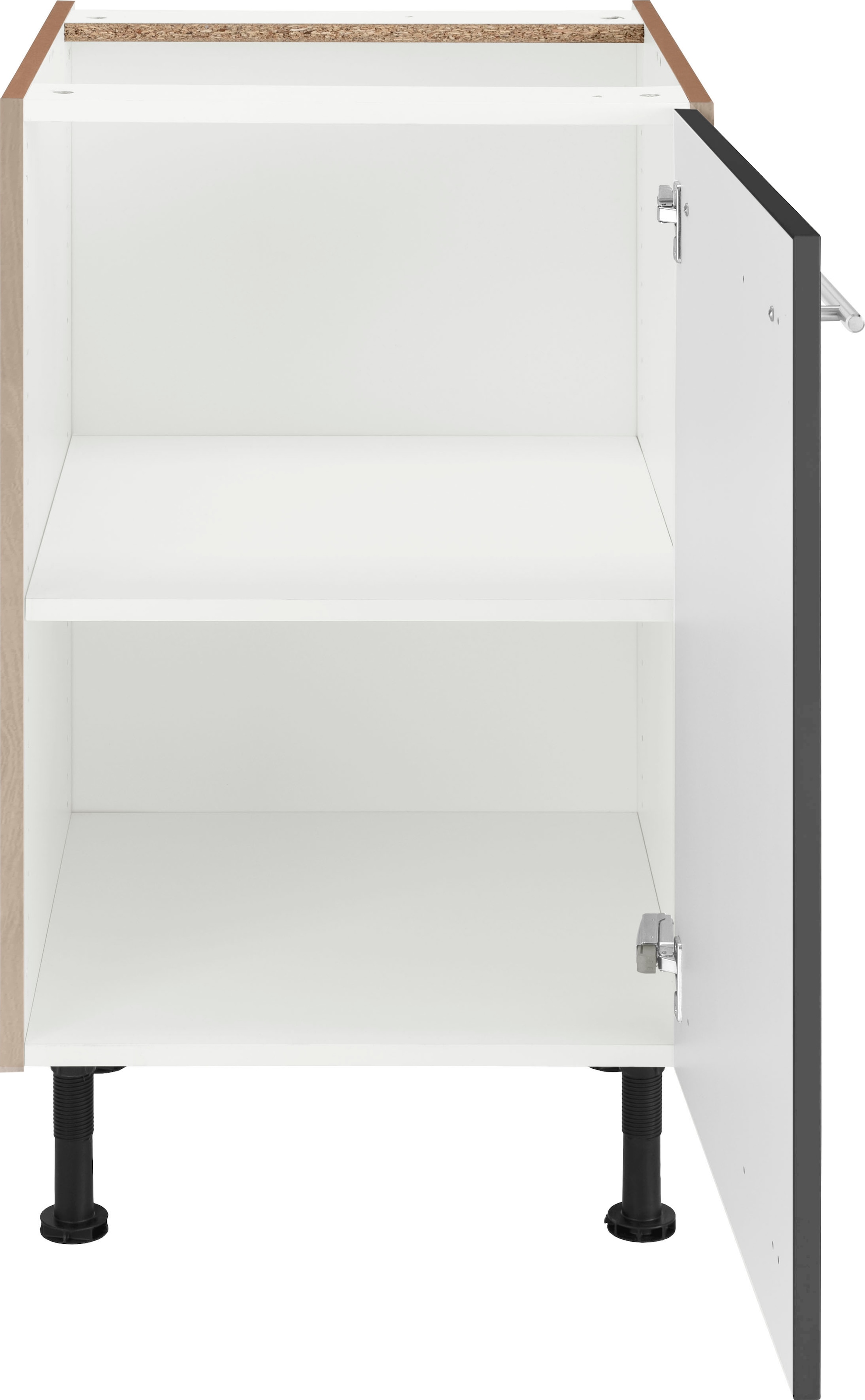 OPTIFIT Unterschrank »Bern«, 50 cm 1 höhenverstellbaren mit kaufen breit, Rechnung mit auf Metallgriff Tür Füßen, mit