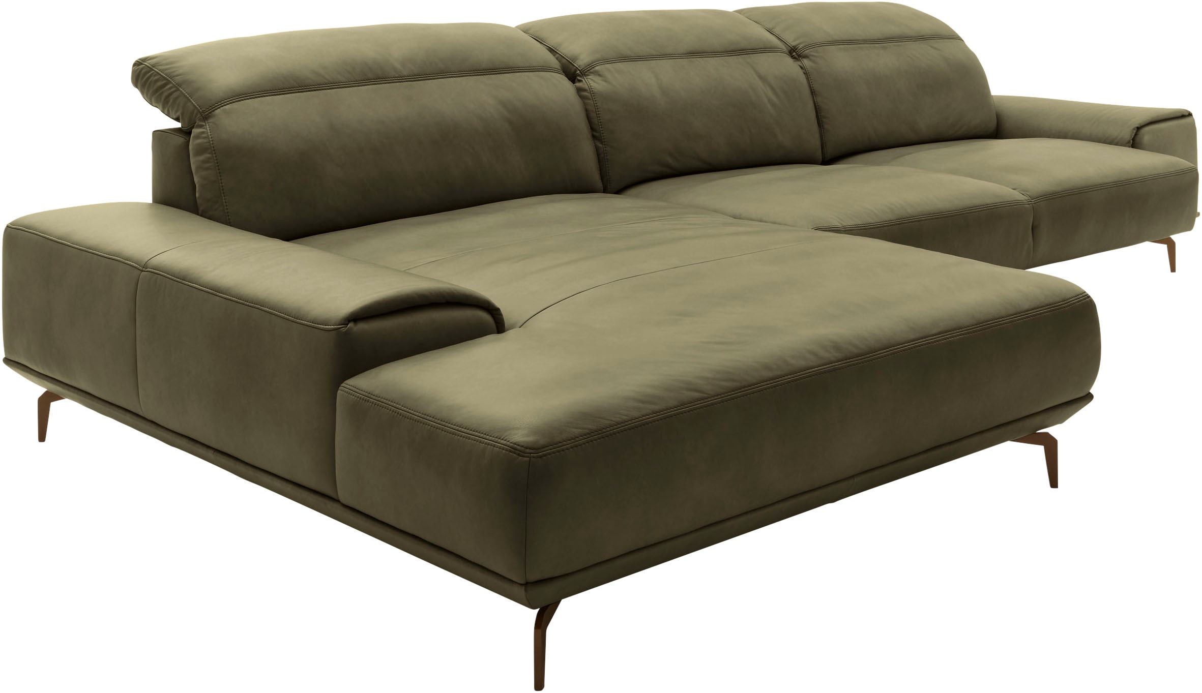Musterring Wohnlandschaft »MR 2490«, Bronze-Fuß Sitzhöhe 46cm, wahlweise mit Funktionen, Maße 342 x 207 cm