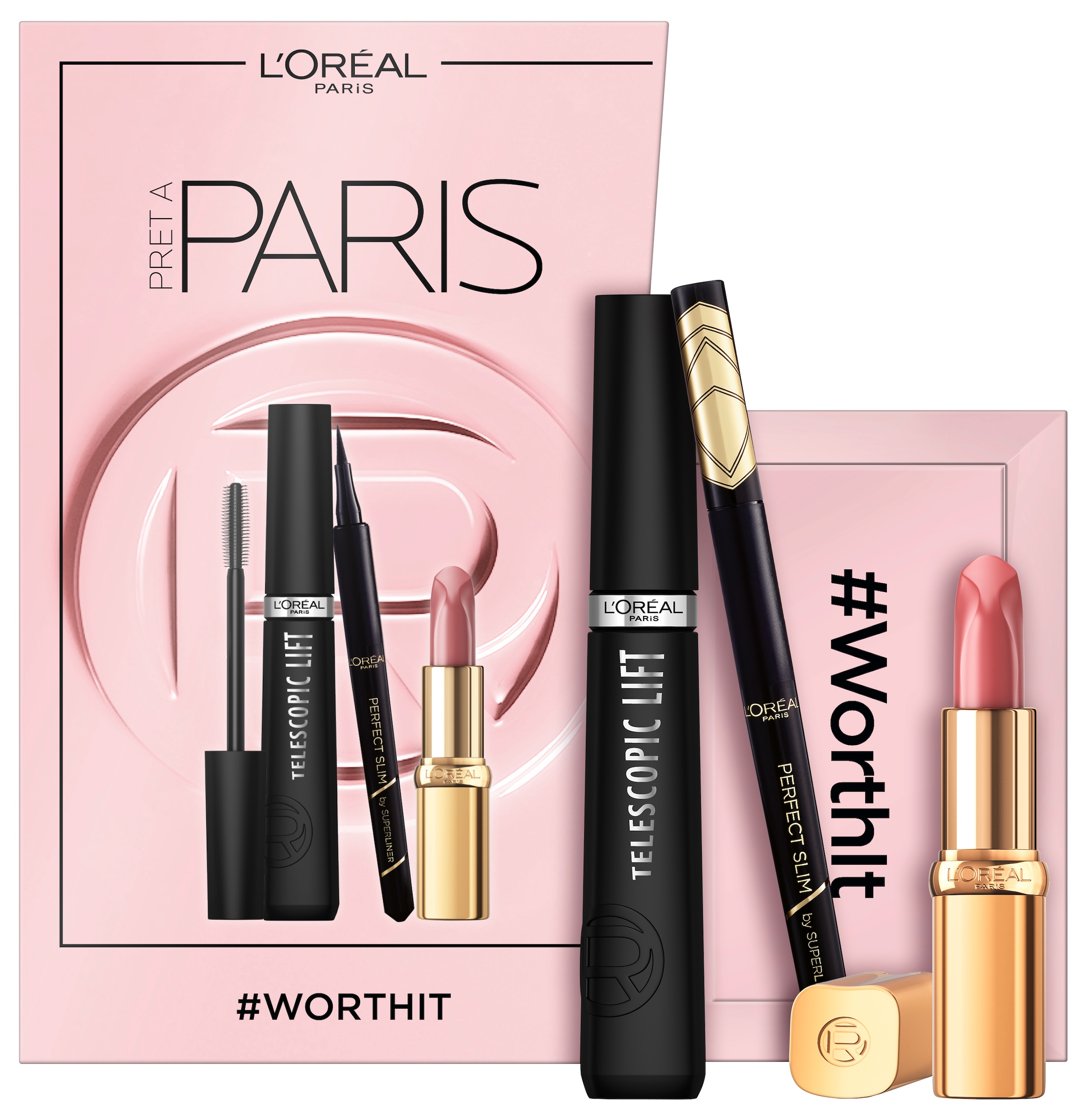 Schmink-Set »L'Oréal Paris Paris Look Make-Up Set«, mit vielseitigen...