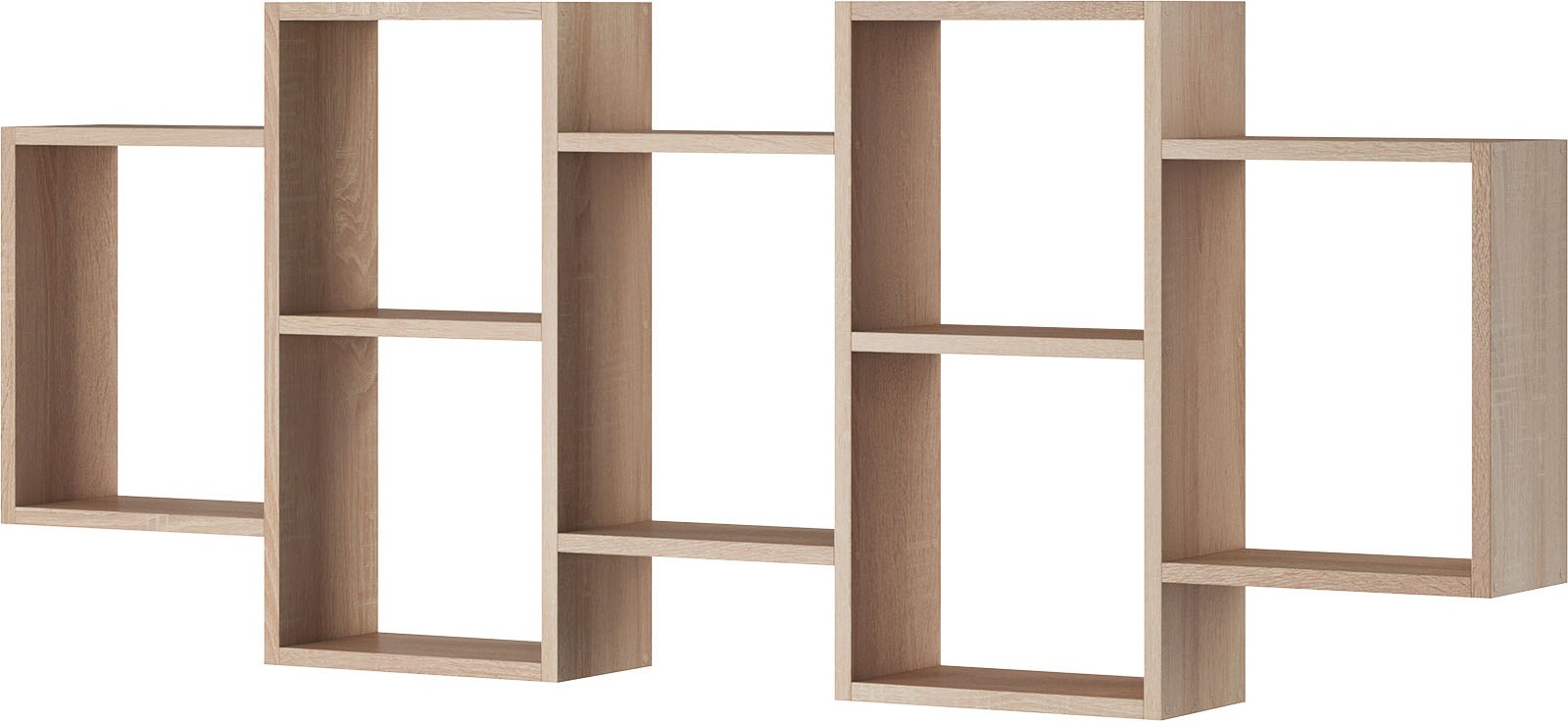INOSIGN Wandboard »Wandregal Trio«, (1 St.), Stell- oder Hängeregal, 10 offene Fächer, flexibel montierbar