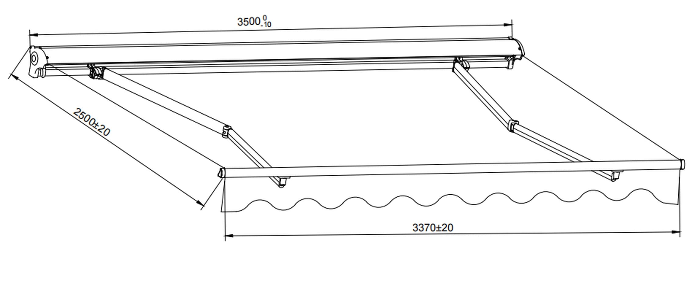 KONIFERA Halbkassettenmarkise »Ibiza« Breite: 350 cm, Ausfall: 250 cm