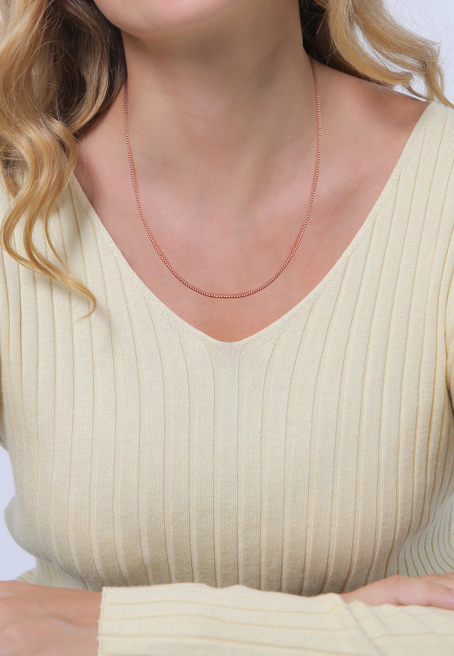 Elli Kette ohne Anhänger »Halskette Basic Venezianerkette Kombinierbar 925er Silber«