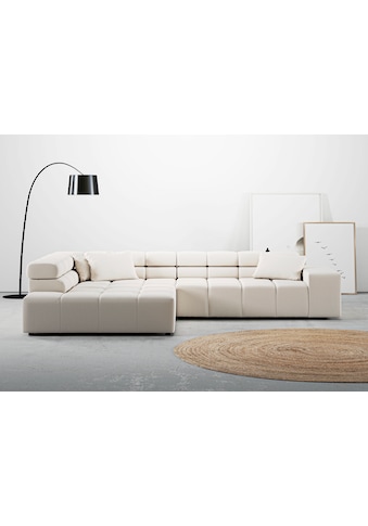 Ecksofa »Ancona incl. Kopfteilverstellung, Zierkissen B/T/H: 319/210/70 cm«