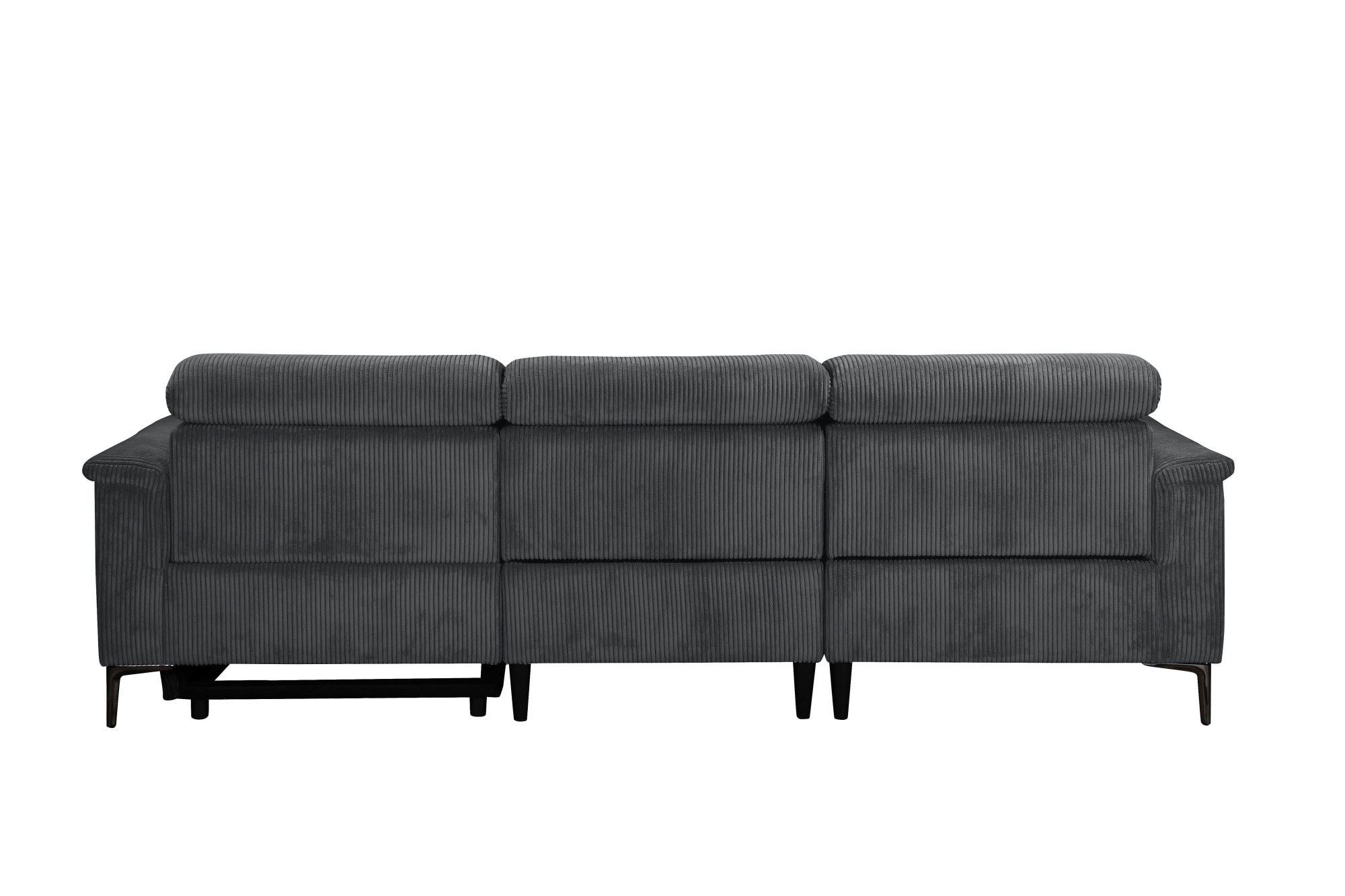 Home affaire Ecksofa »Lund in Cord, L-Form, 261 cm, manuelle und elektr. Relaxfunktion,«, USB-C und Kopfteilverstellung