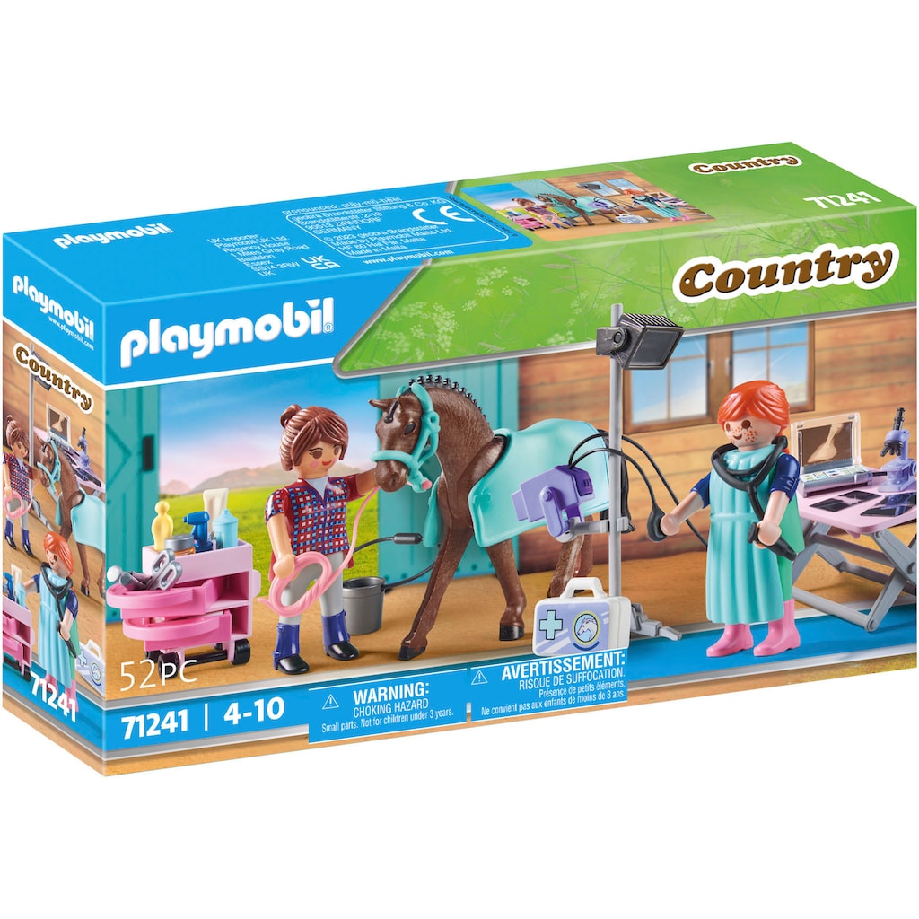 Playmobil® Konstruktions-Spielset »Tierärztin für Pferde (71241), Country«, (52 St.)