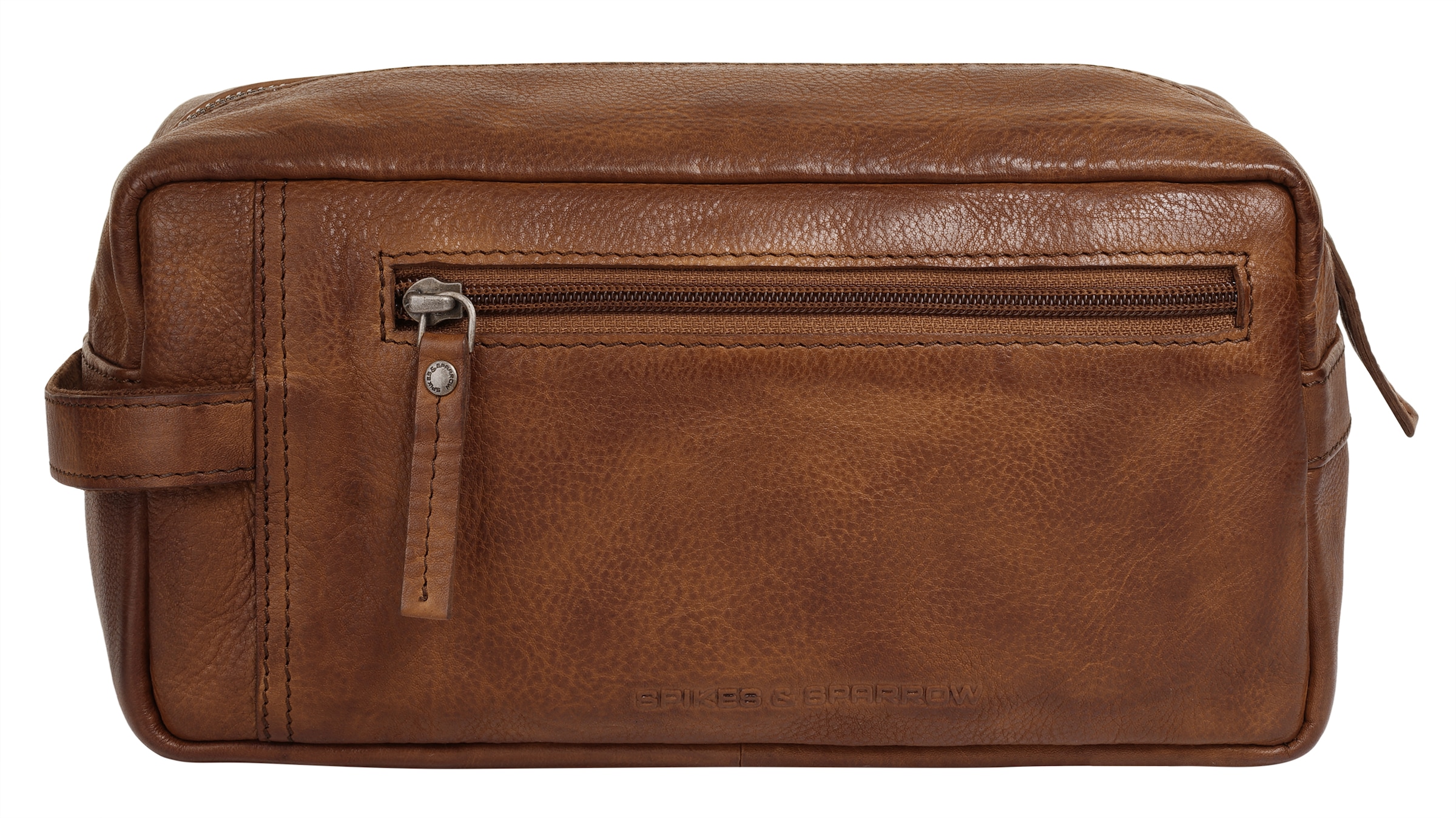 Spikes & Sparrow Kulturbeutel "SPIKES & SPARROW Herren, Damen TOILETRY BAG echt Leder" echt Leder