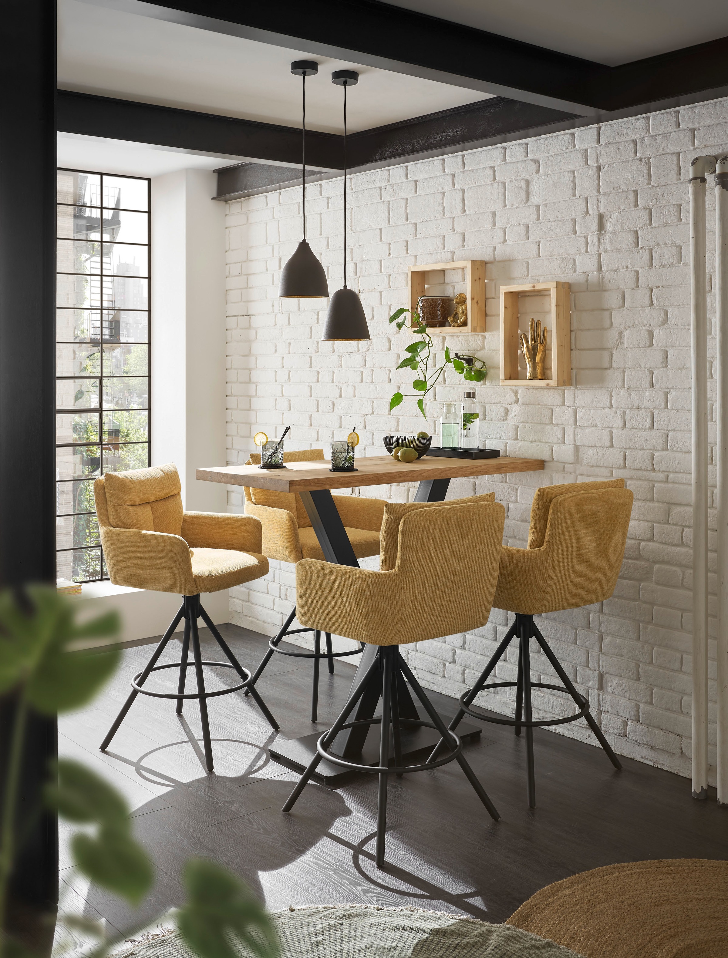 Stolkom Barhocker »Sofia«, (Set, 2 St.), Komfortsitzhöhe 70 cm, 180°drehbar Auto Return funktion
