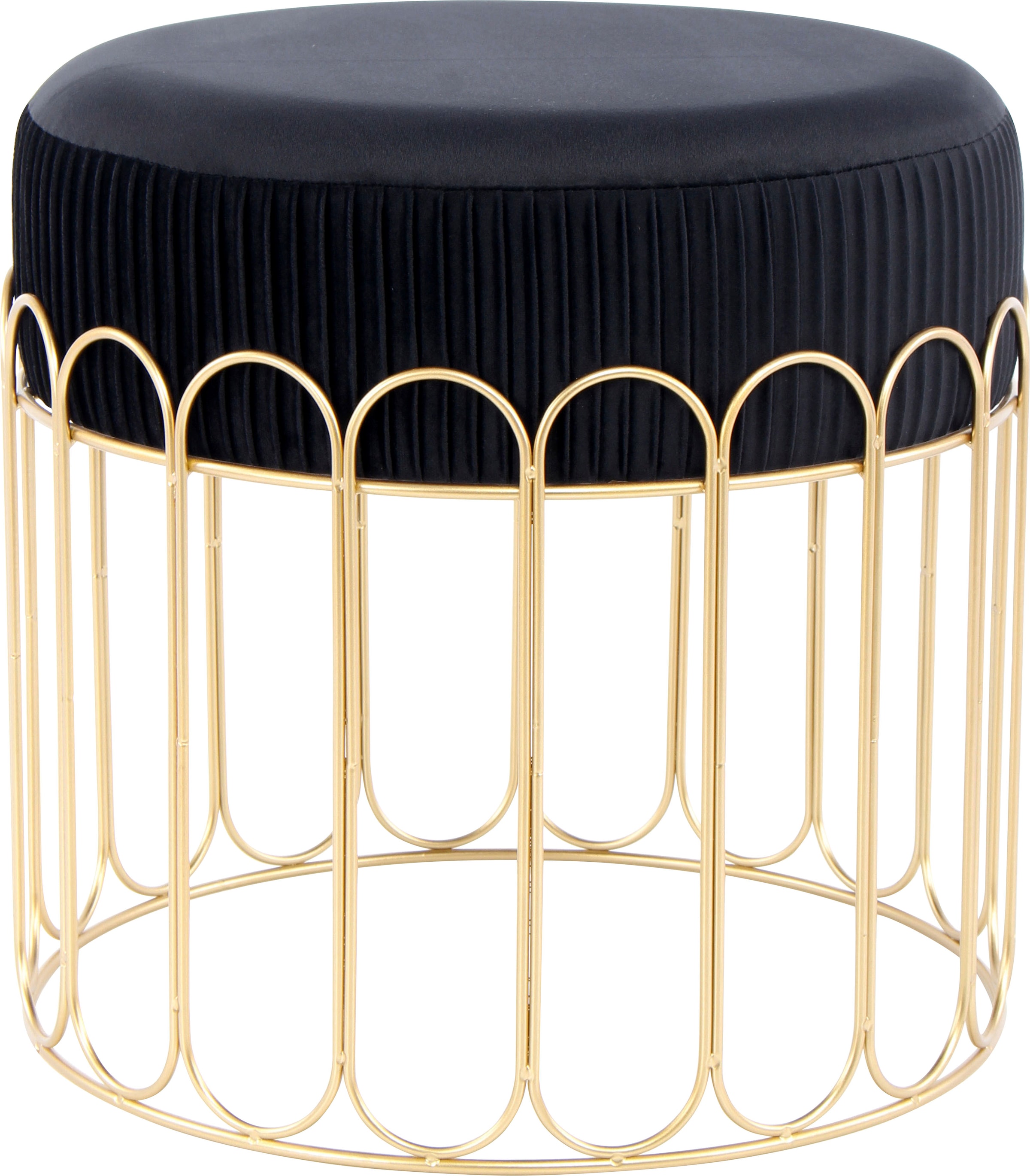 Kayoom Sitzhocker »Hocker Cleopatra 425, Design-Hocker Sitzfläche weich gepolstert«, (1 St.), samtweich, dekorativ, elegantes Design, edle Optik