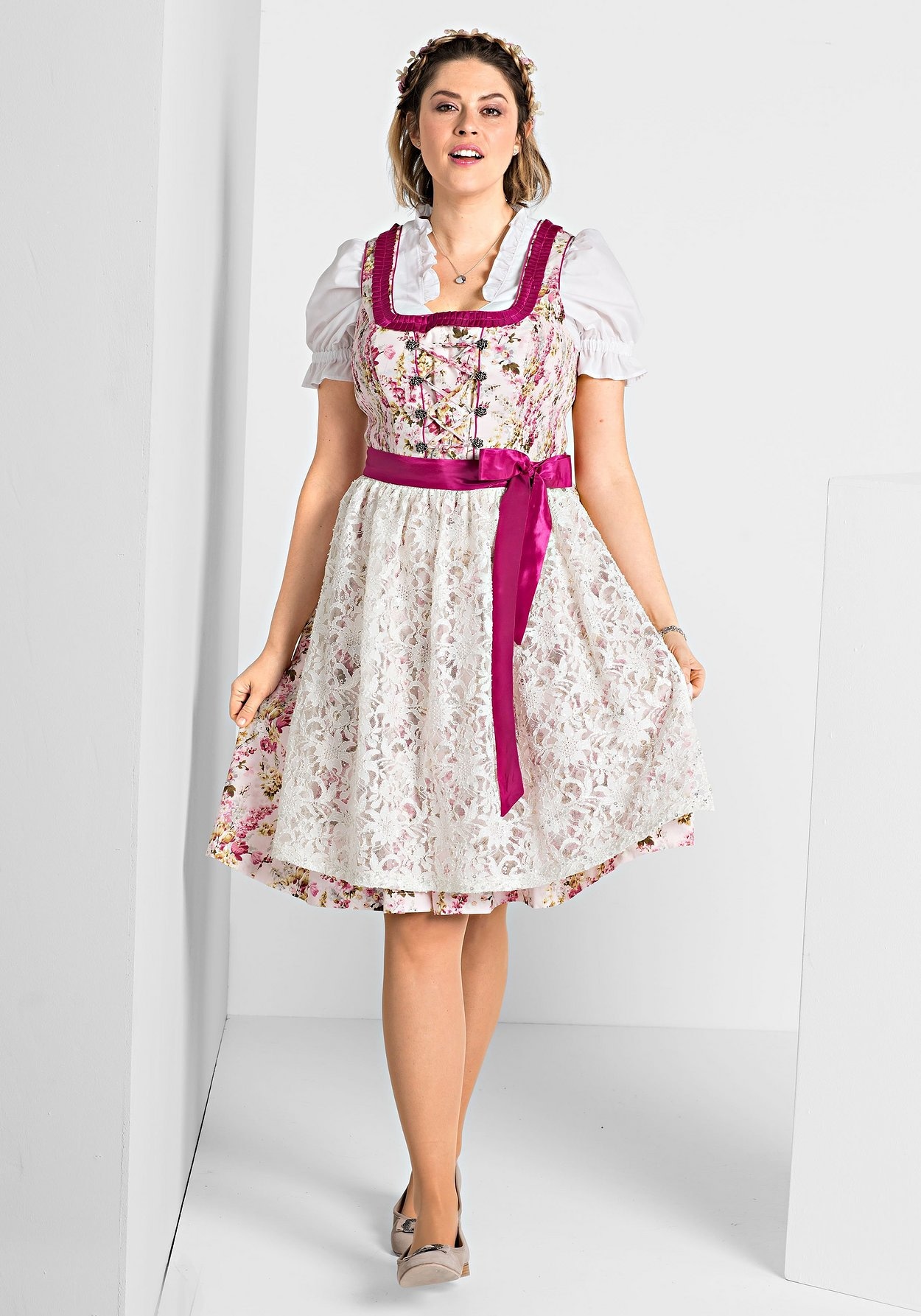 Dirndl »Dirndl mit Schürze und Bluse 3tlg.«, (mit Dirndlbluse), mit Schürze und Bluse...