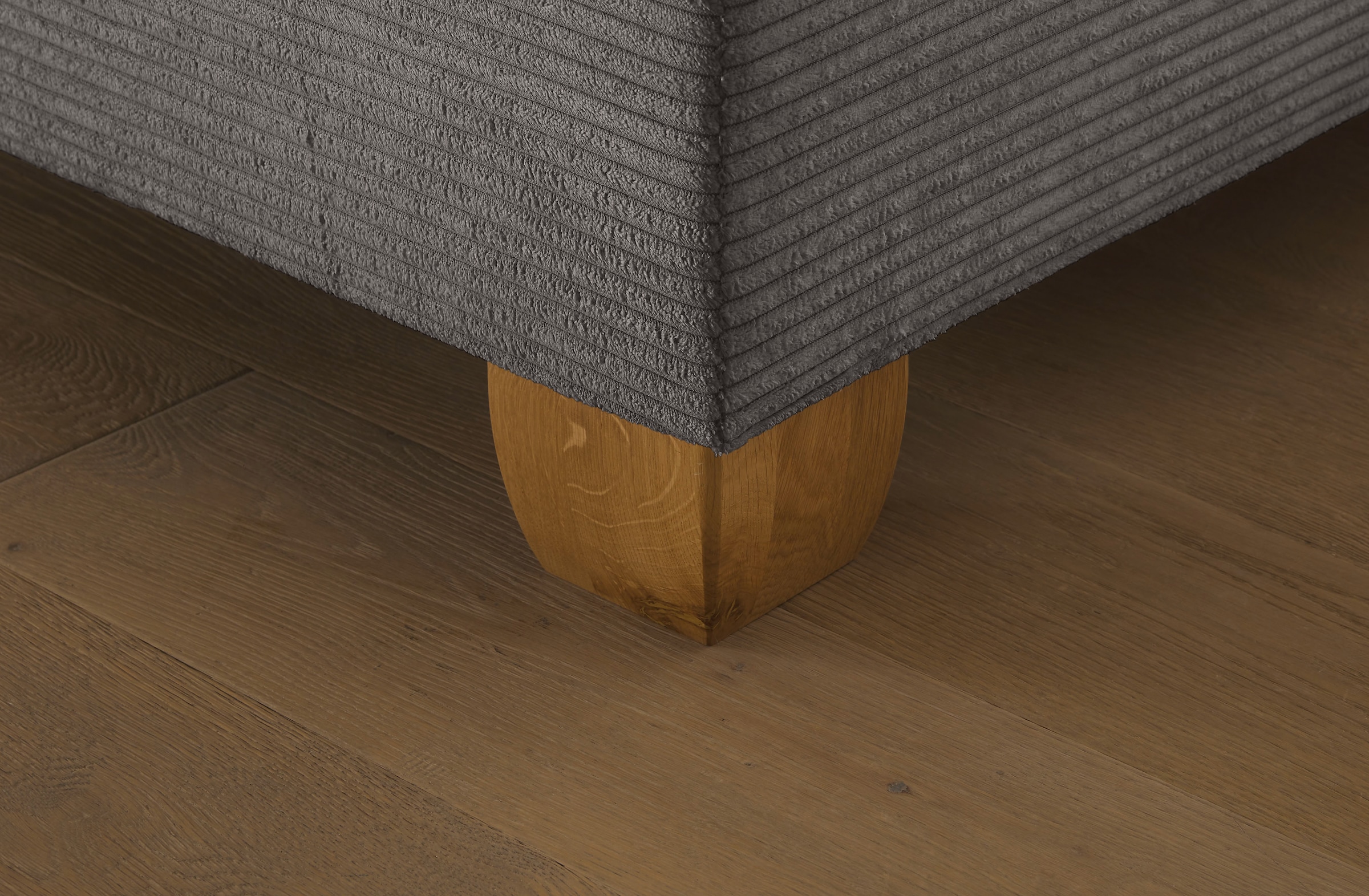 hapo Boxspringbett »Helsinki in verschiedenen Breiten und Härtegraden erhältlich« Bett mit samtartigem Stoff bezogen, inkl. Topper