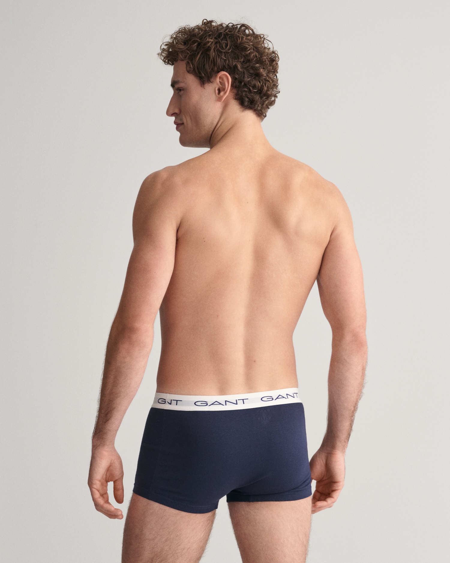 Gant Boxershorts, (Packung, 3 St., 3), mit elastischem Logobund