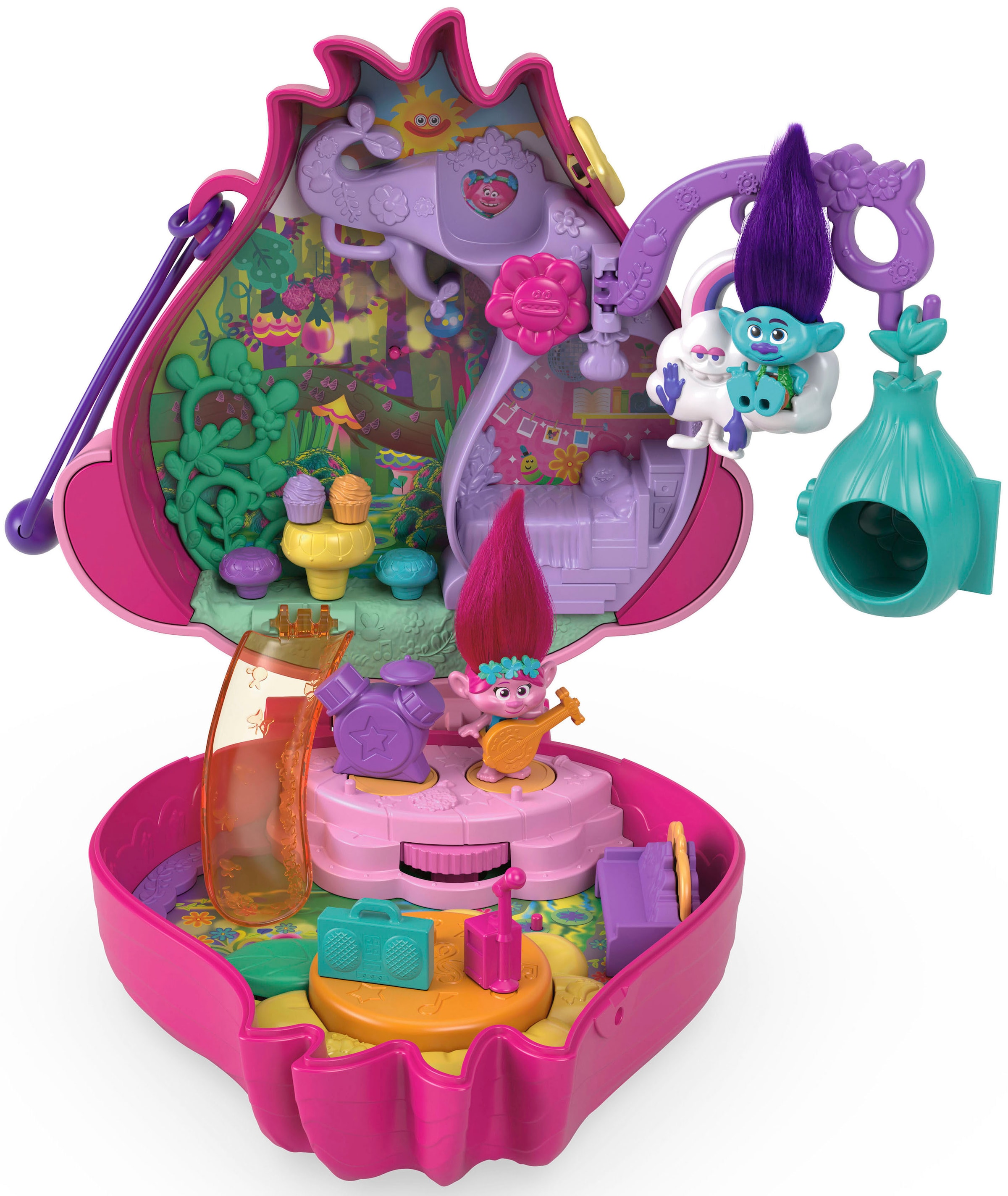 Mattel® Spielwelt »Trolls, Polly Pocket Schatulle«, (Set)