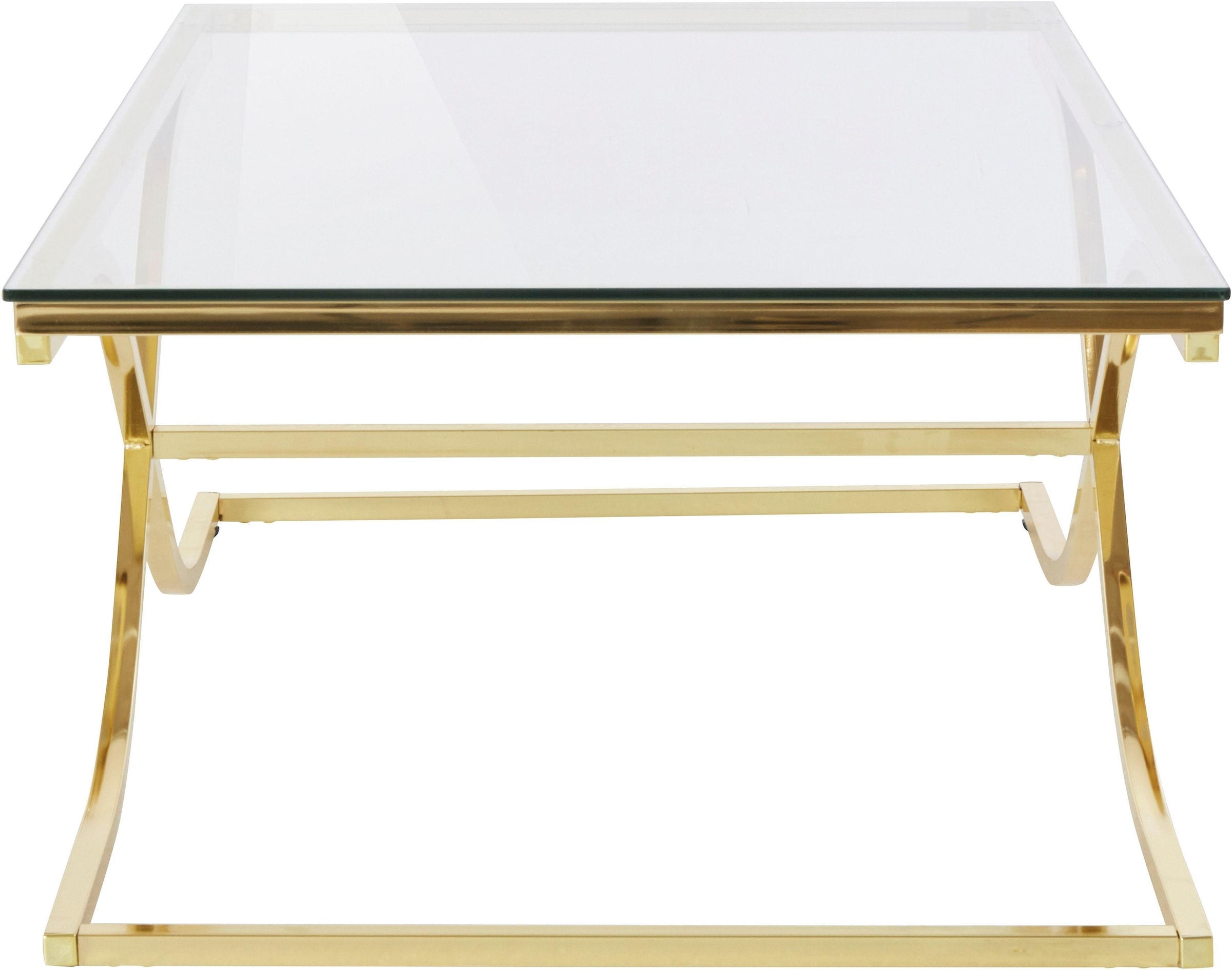 Home affaire Couchtisch »TOPSELLER!«, (Glastisch), Maße (B/T/H): (120/70/42), Gestell in Gold-Optik