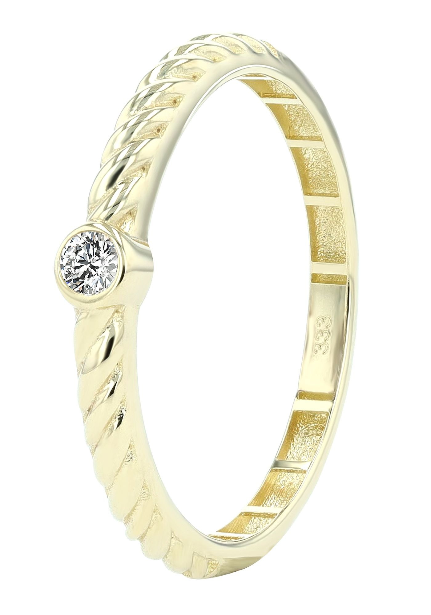 Adelia´s Fingerring »Damen Ring aus 333 Gold mit Zirkonia«