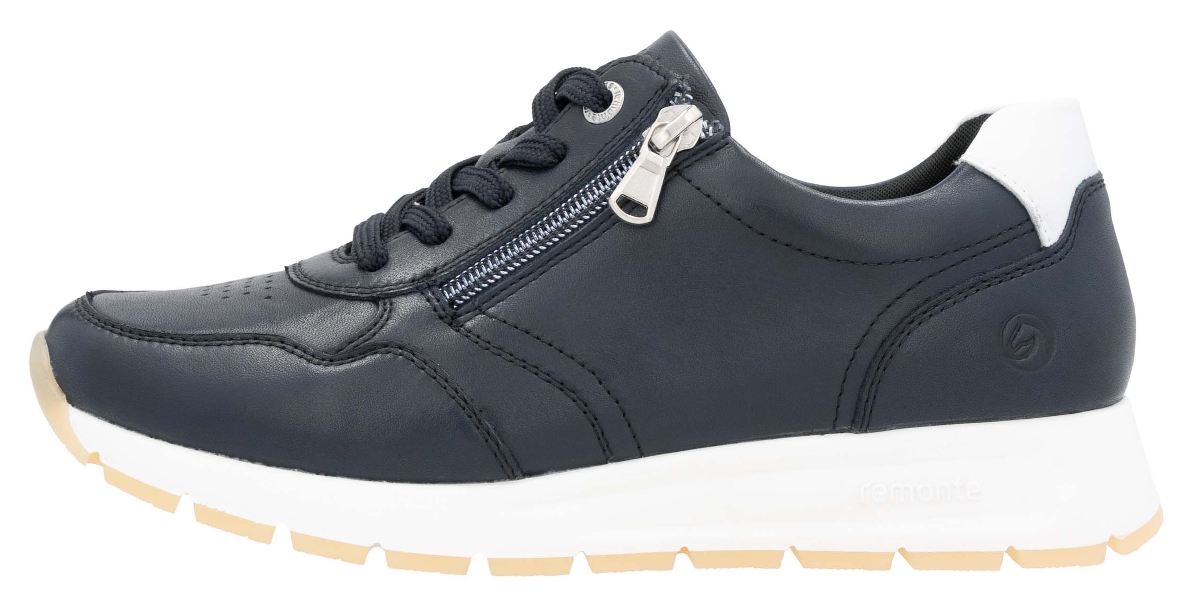 Remonte Keilsneaker, Freizeitschuh, Halbschuh, Schnürschuh mit seitlichem Reißverschluss