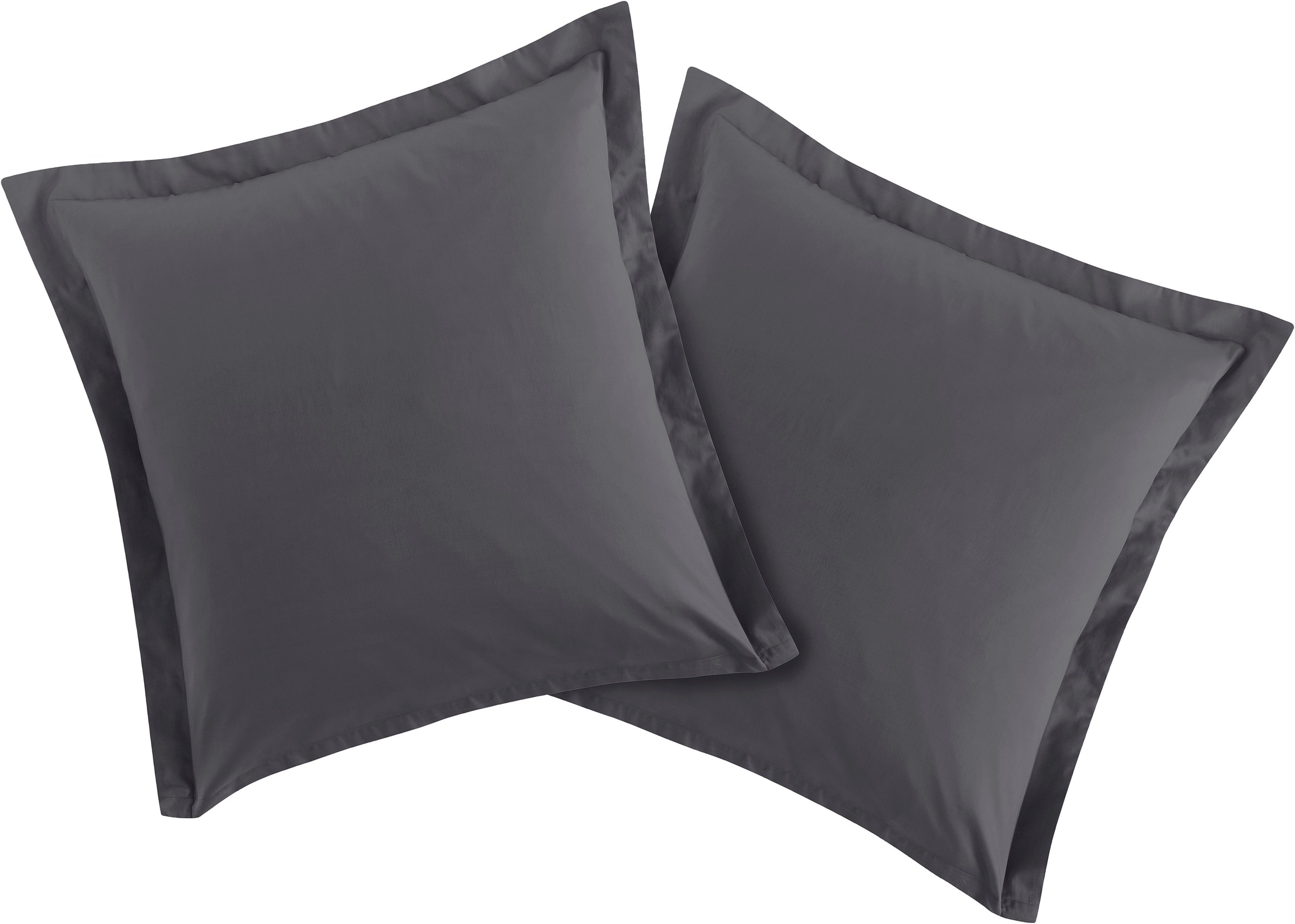 Guido Maria Kretschmer Home&Living Kissenbezug »Mila2«, (2 St., 2x 80x80cm), Satin Qualität, in Uni Design mit Flap