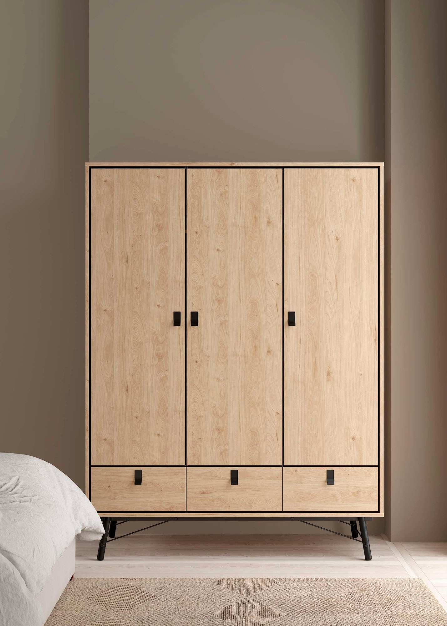 andas Kleiderschrank »RY«, mit 3 Türen und 3 Schubladen, Breite/Höhe 150/200 cm