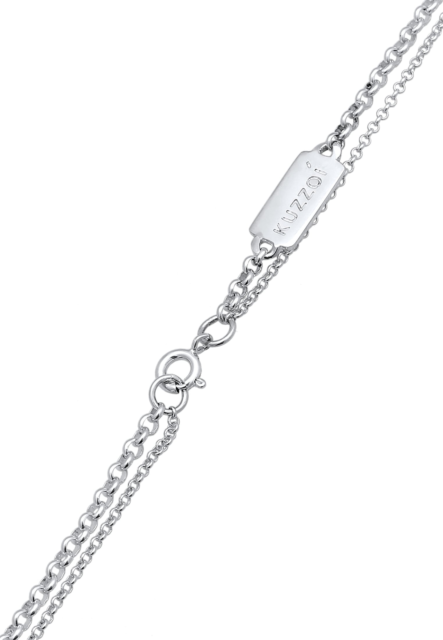 Kuzzoi Kette mit Anhänger »Halskette Herren Layer Kompass Maritim 925 Silber«