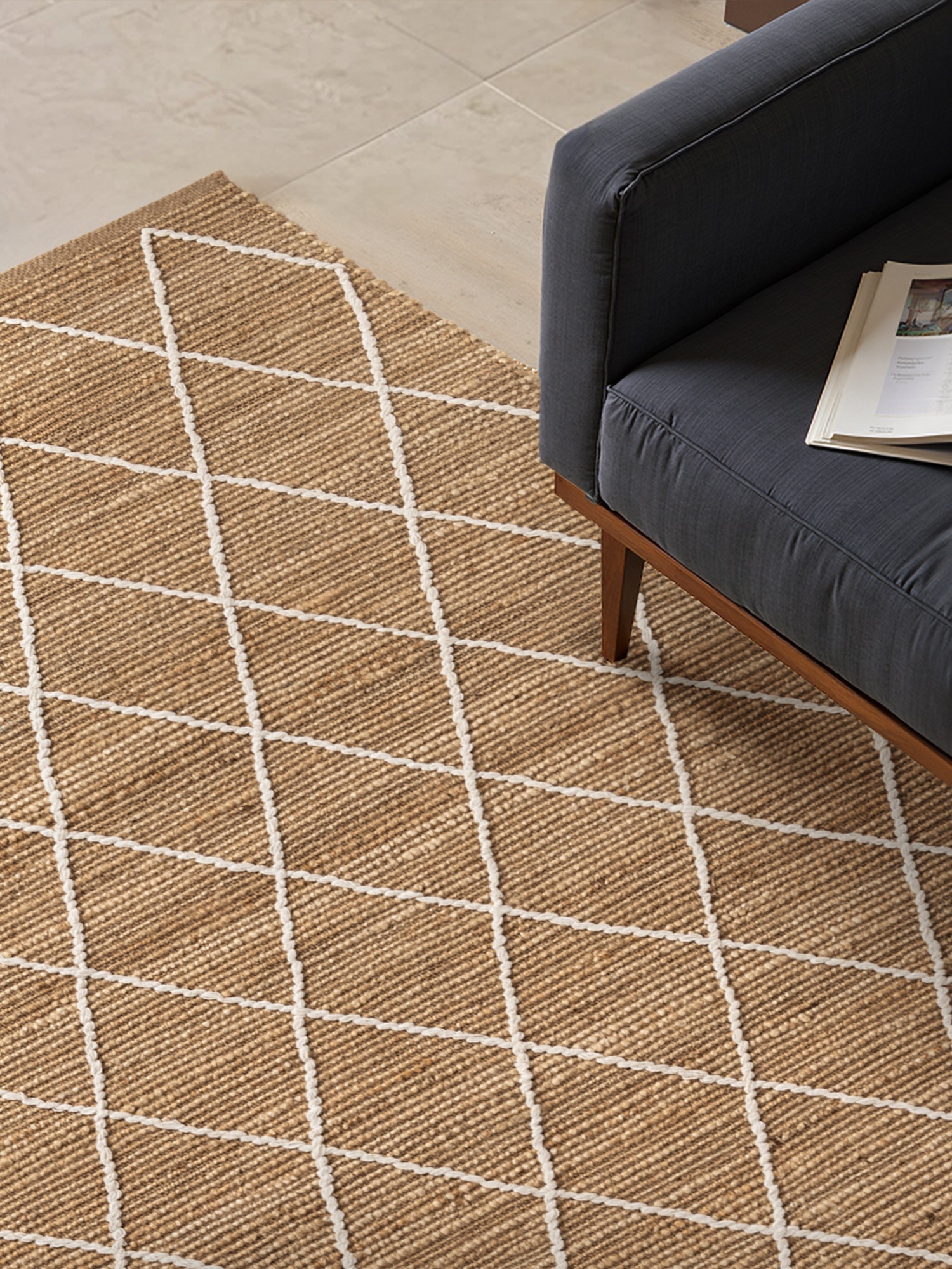 HANSE Home Teppich »Kunu Juteteppich«, rechteckig, 10 mm Höhe, Naturfasern, Jute mit Baumwolle, Wohnzimmer, Diele, Flur, Boho, Skandi