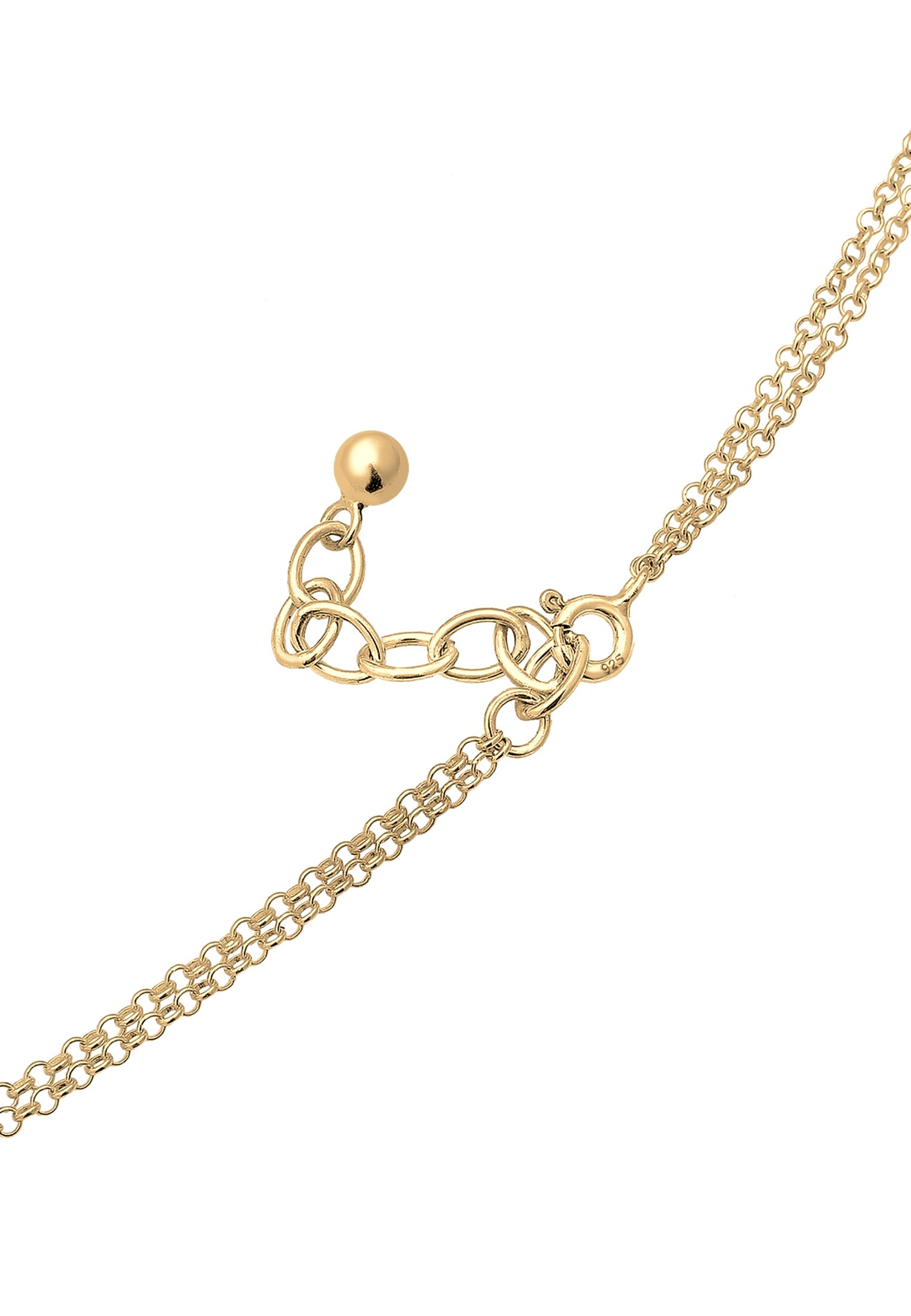 Elli Y-Kette »Halskette Y-Kette Geo Layer Kreis Plättchen 925 Silber«