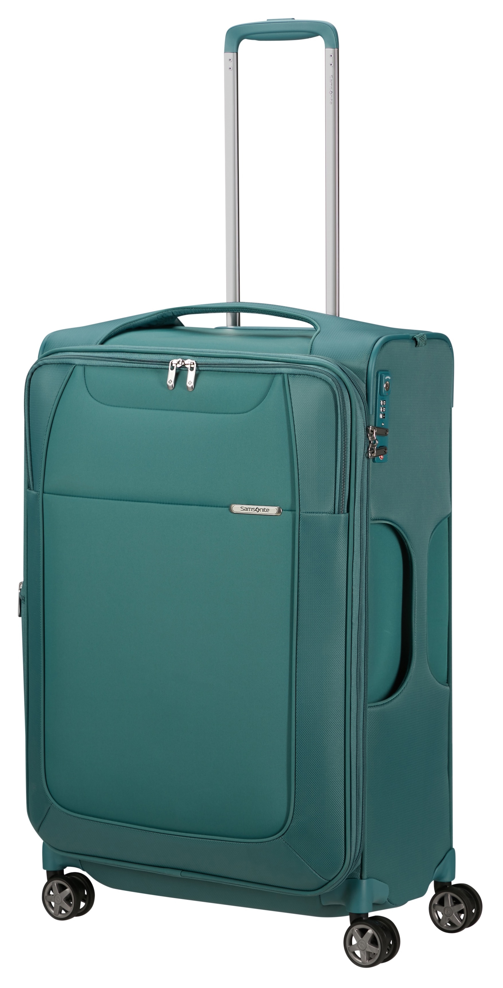 Samsonite Weichgepäck-Trolley »D'LITE«, 4 St. Rollen, Hartschalen-Koffer Reisekoffer TSA-Zahlenschloss im klassischen Design