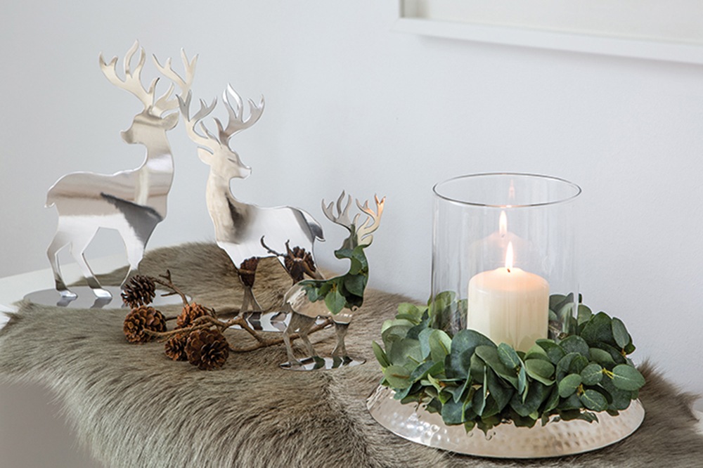 Fink Weihnachtsfigur »Hirsch JASPER, Weihnachtsdeko«, aus Edelstahl