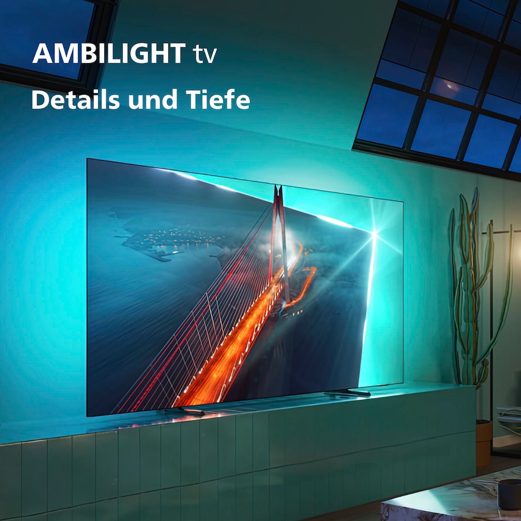Philips OLED-Fernseher »55OLED708/12«, 139 cm/55 Zoll, 4K Ultra HD, Android TV-Google TV-Smart-TV