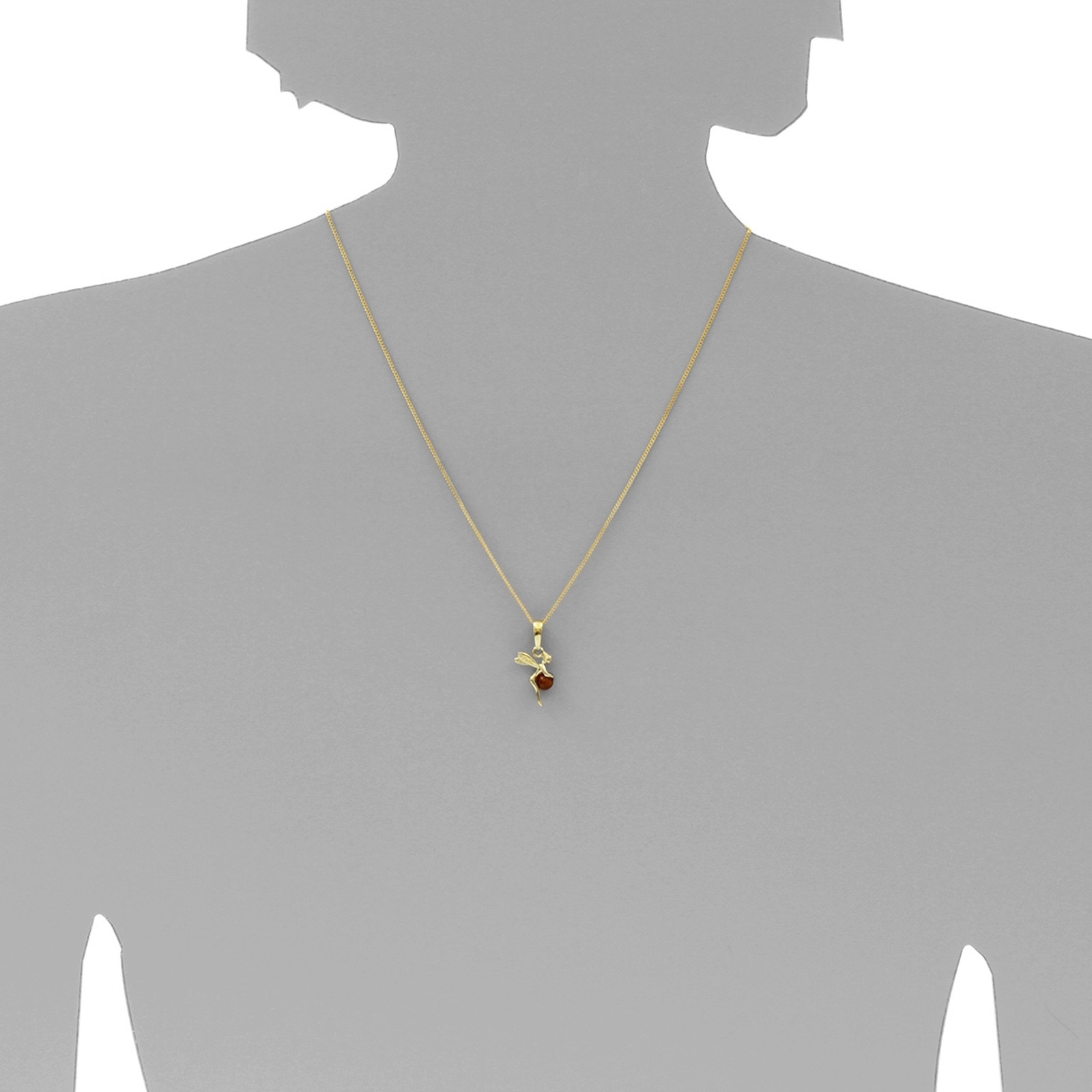 OSTSEE-SCHMUCK Kettenanhänger »- Elfe - Gold 333/000 - Bernstein«