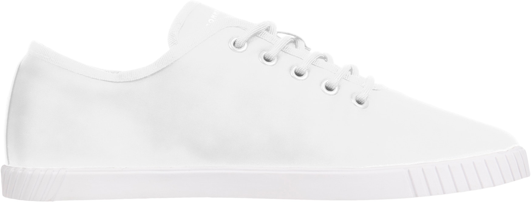Tommy Hilfiger Sneaker »CANVAS LACE UP SNEAKER«, Freizeitschuh, Halbschuh, Schnürschuh mit gestickter Logoflagge