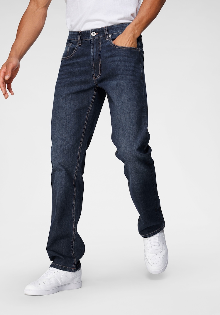 Straight-Jeans, mit leichter Waschung