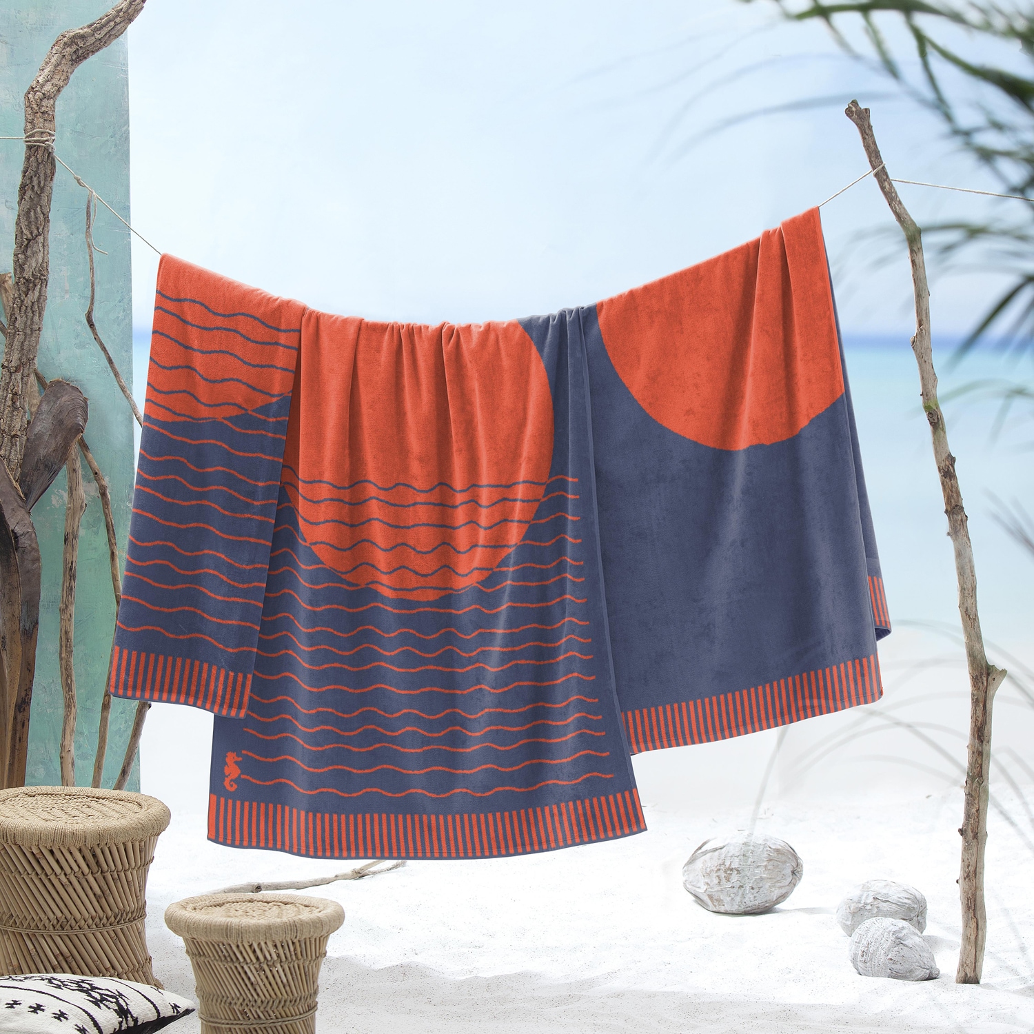 Seahorse Strandtuch »Sunny Waves«, (1 St.), im maritimem Style