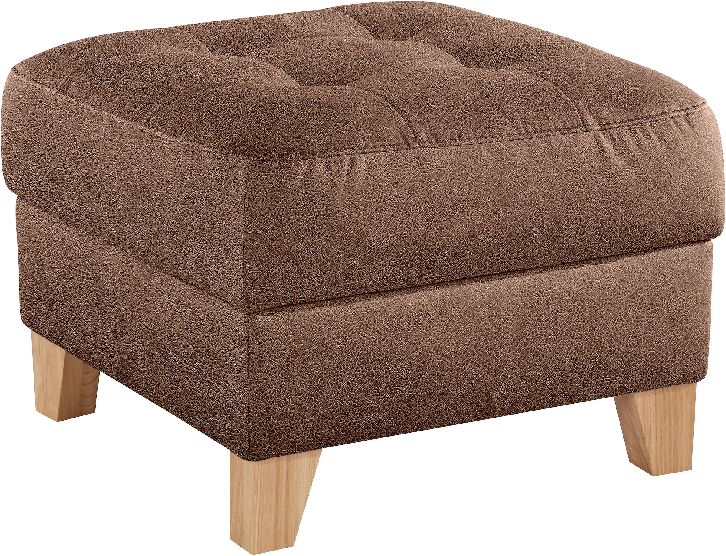 exxpo - sofa fashion Hocker »Elio bequemer Sitzkomfort und aufwendiger Detailverarbeitung«, mit Staufach unter der Sitzfläche