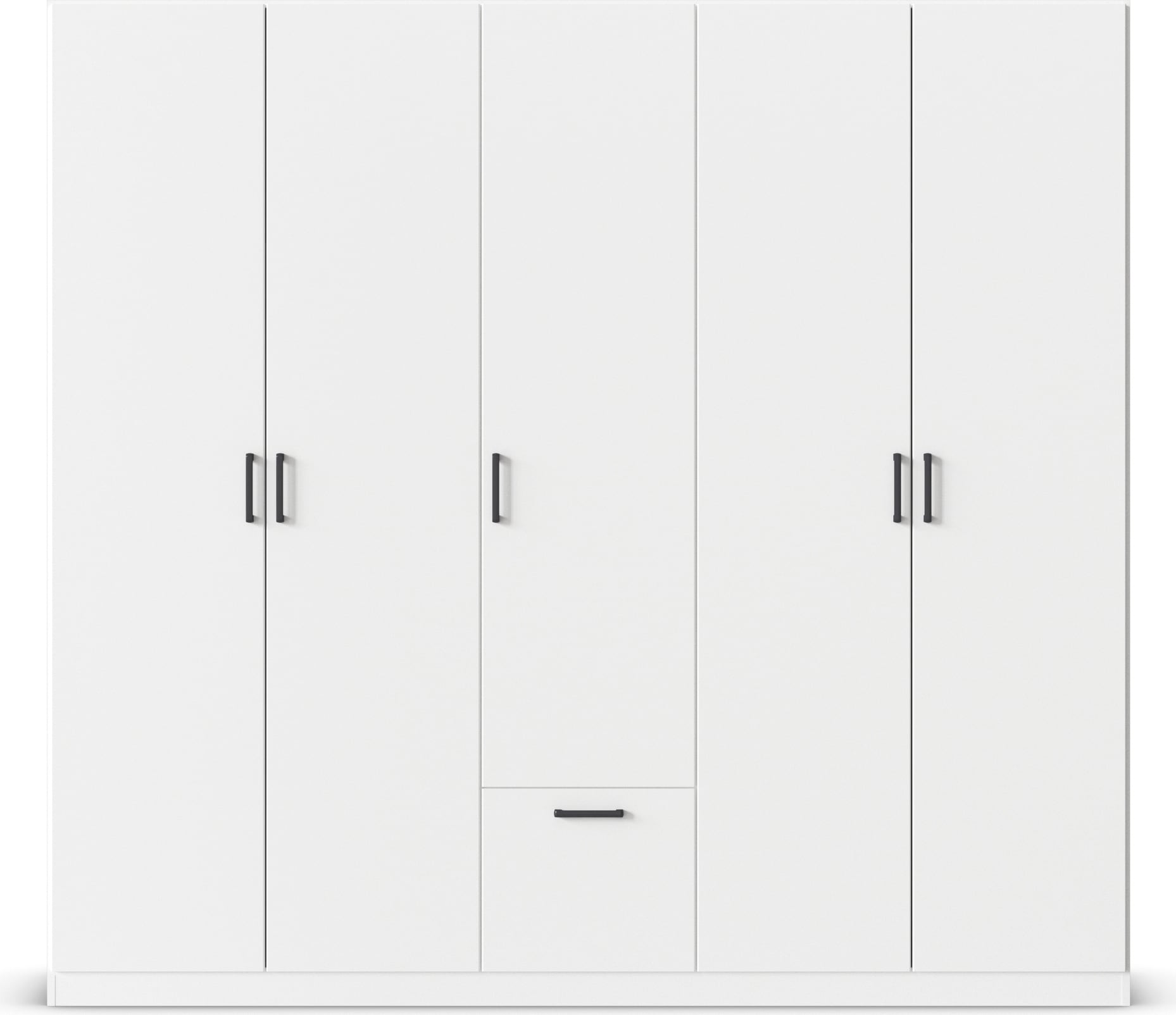 rauch Drehtürenschrank »Kleiderschrank Schrank Garderobe Wäscheschrank BARI«, mit Schubasten mittig, moderner Griff in Graumetallic MADE IN GERMANY