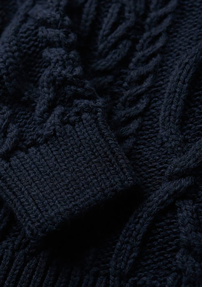 Superdry Strickpullover »VINTAGE HIGH NECK CABLE KNIT«