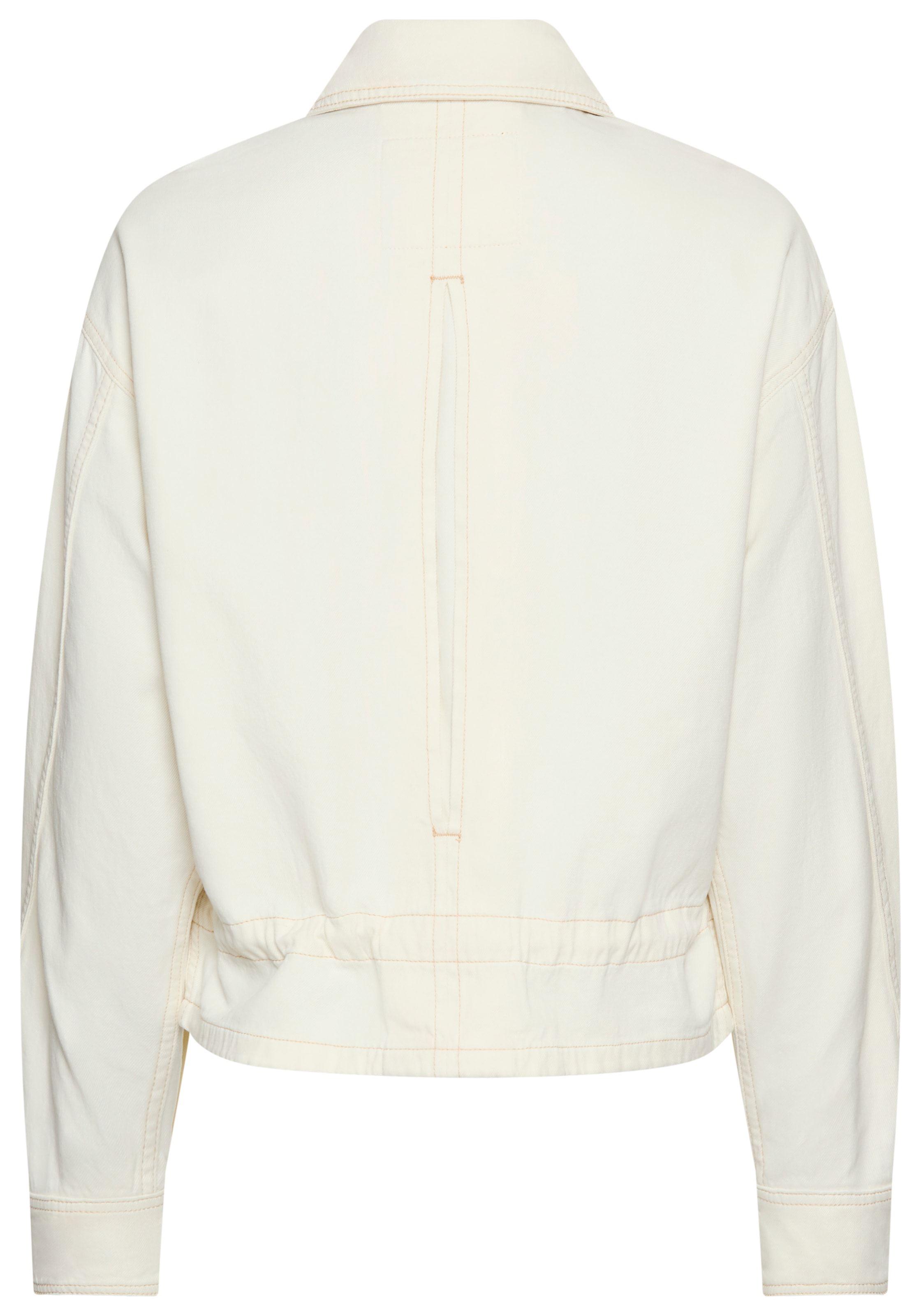 BOSS ORANGE Outdoorjacke »DENIM JACKET 4.0 Premium Damenmode«, mit Rüsche & Stickerei